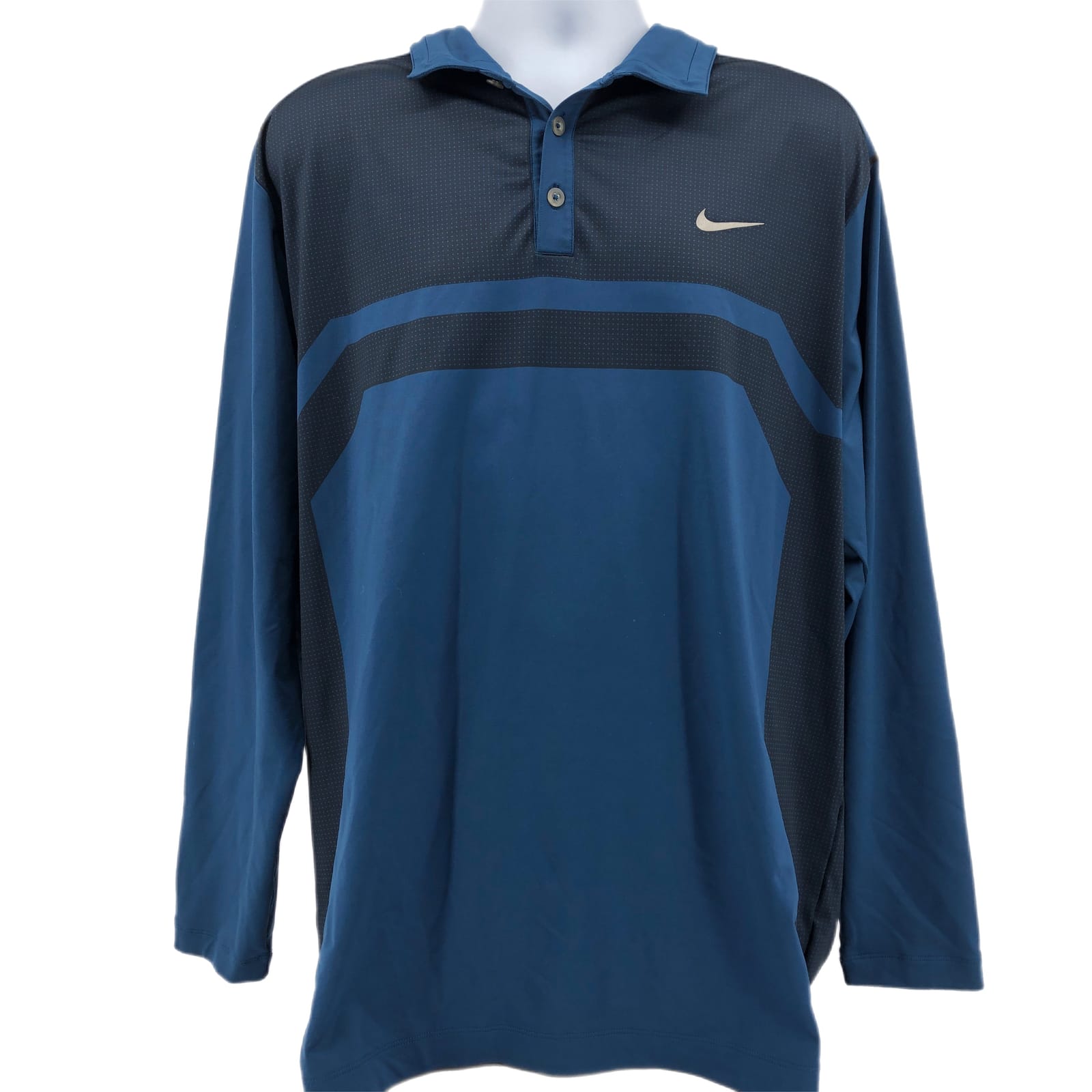 Nike Blue & Black Breathable Polo Shirt