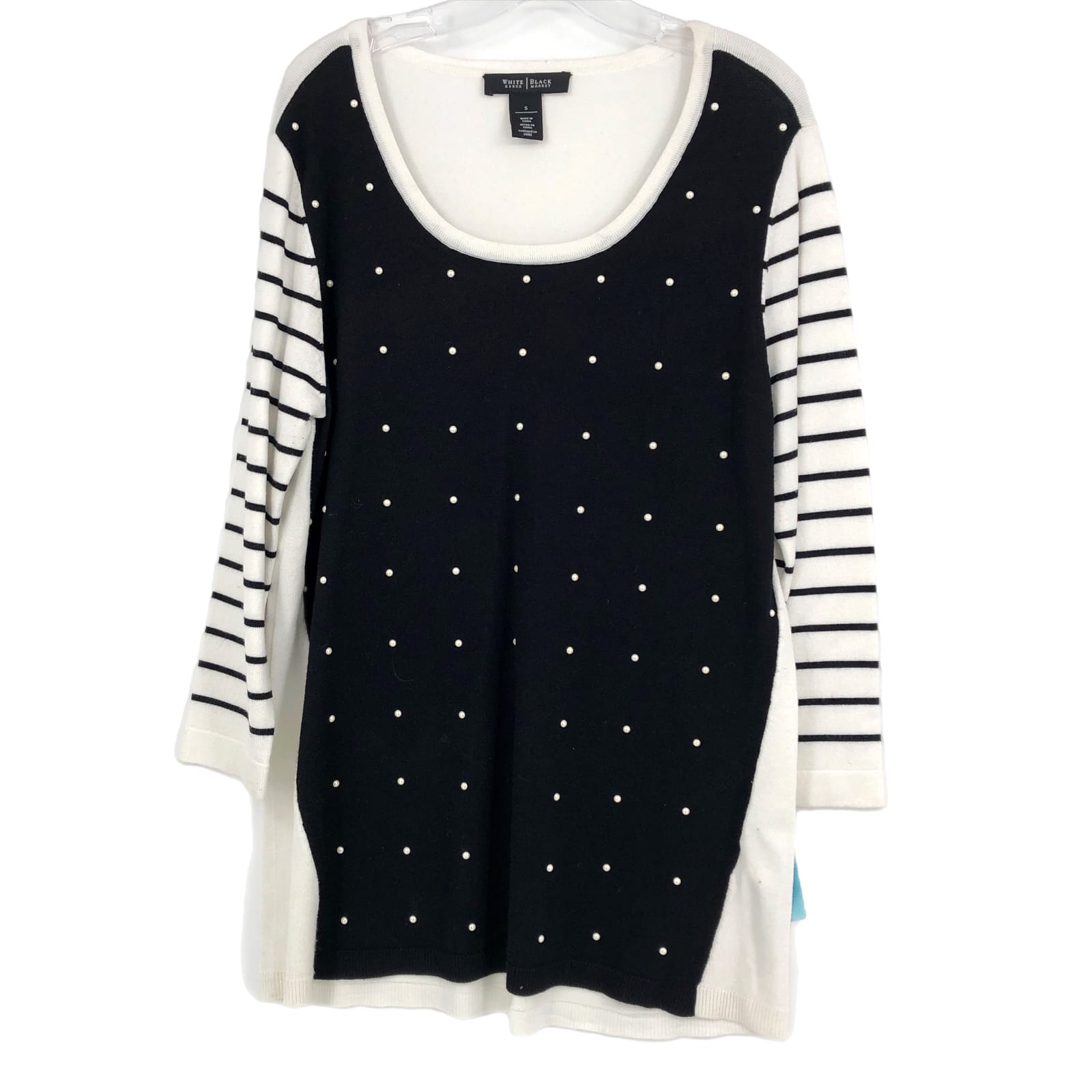 White House Black Market Black & White Classic Sweater