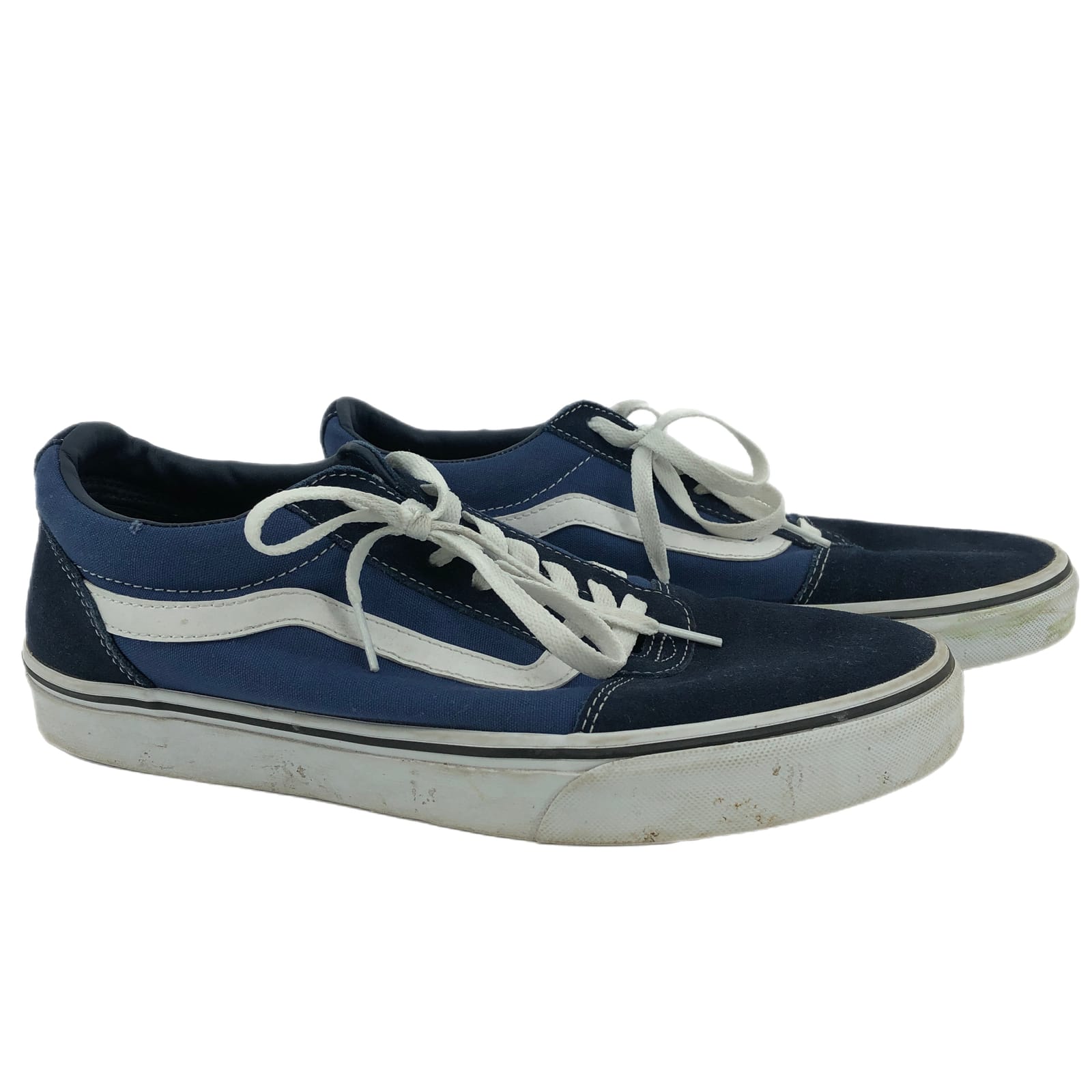 Vans Blue White Textile Flat Sneakers