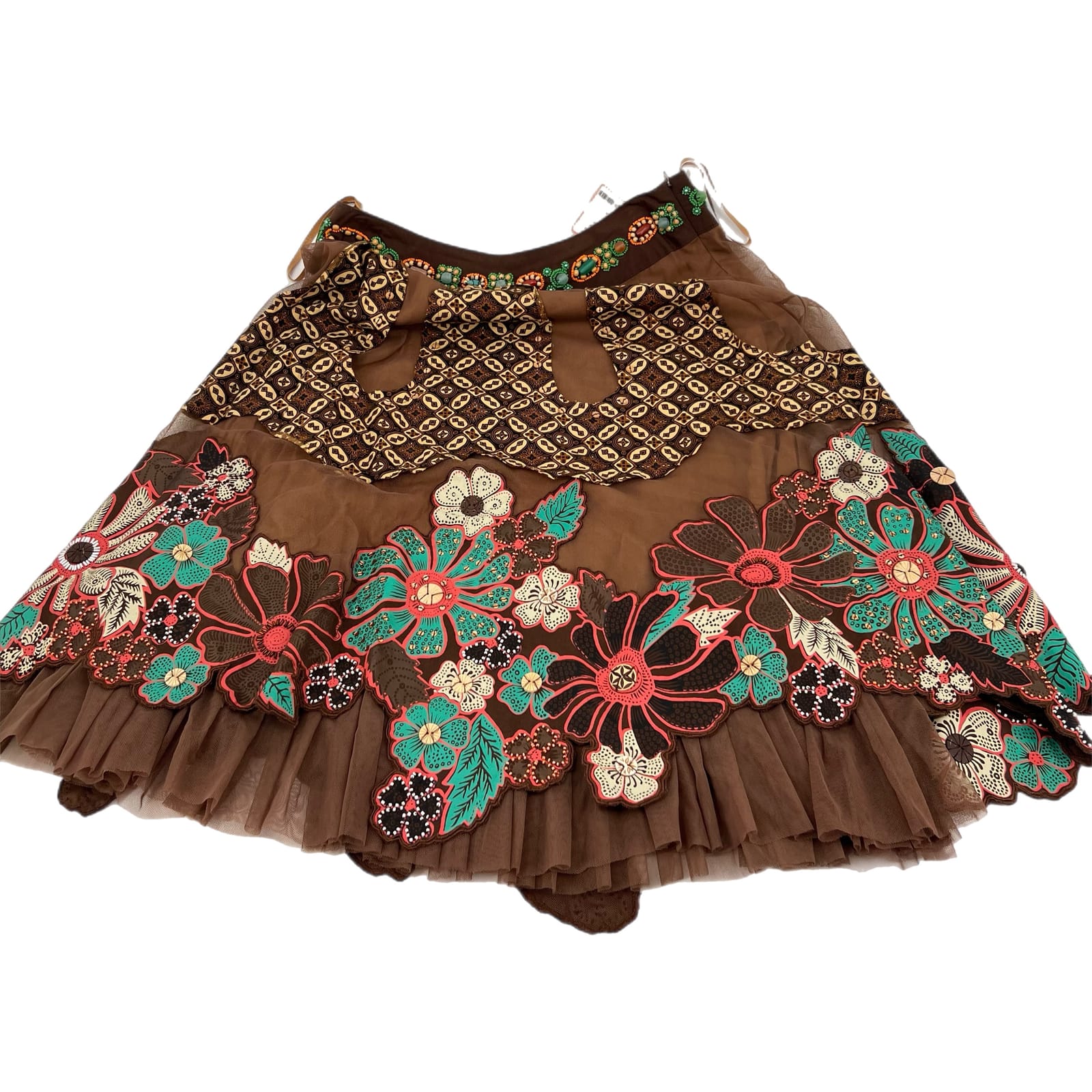 Basic and Maude Brown Cotton Maxi Skirt