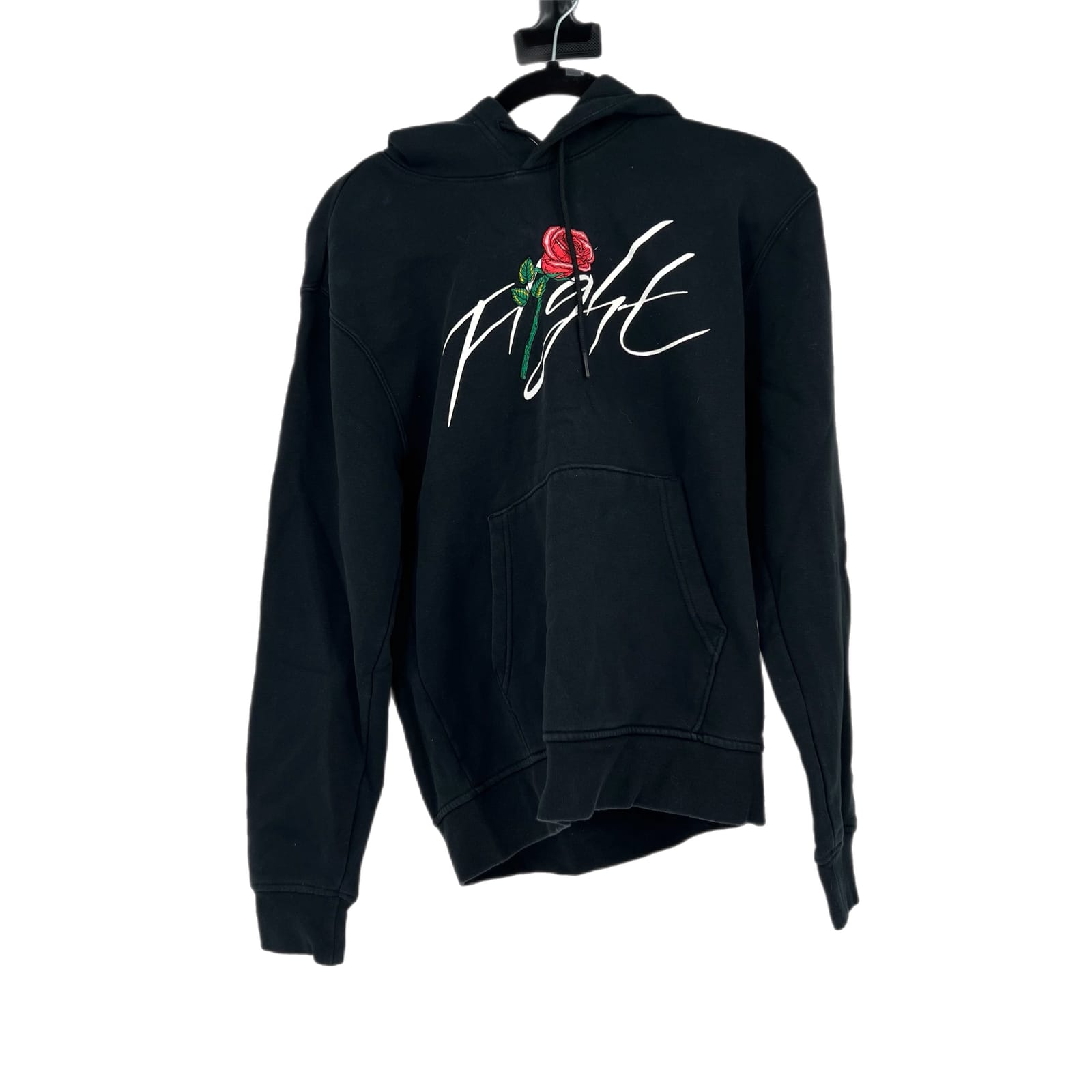 Nike Black Cotton Mid-Length Hoodie