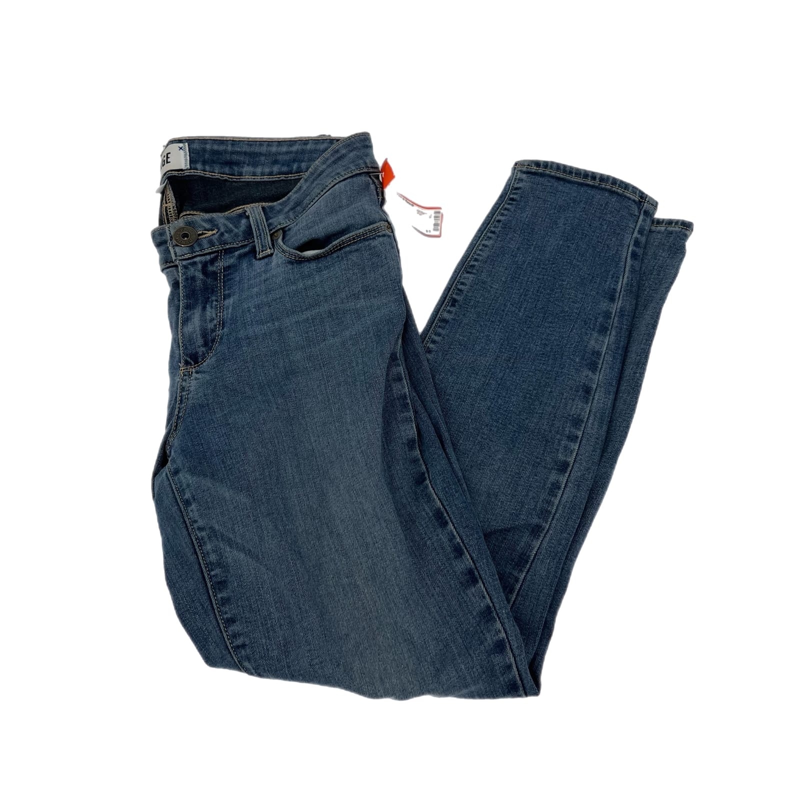 PAIGE Blue Medium Wash Straight Leg Jeans