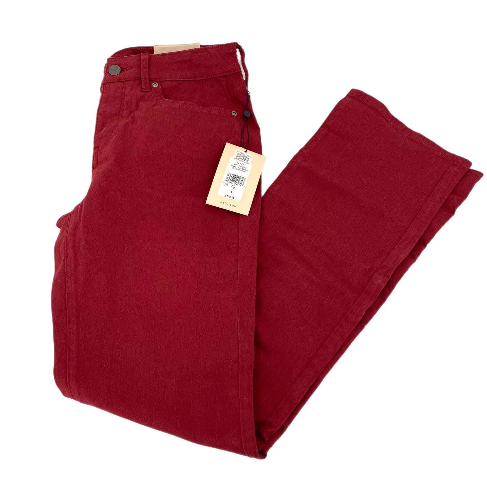 NYDJ Red Straight Leg Jeans