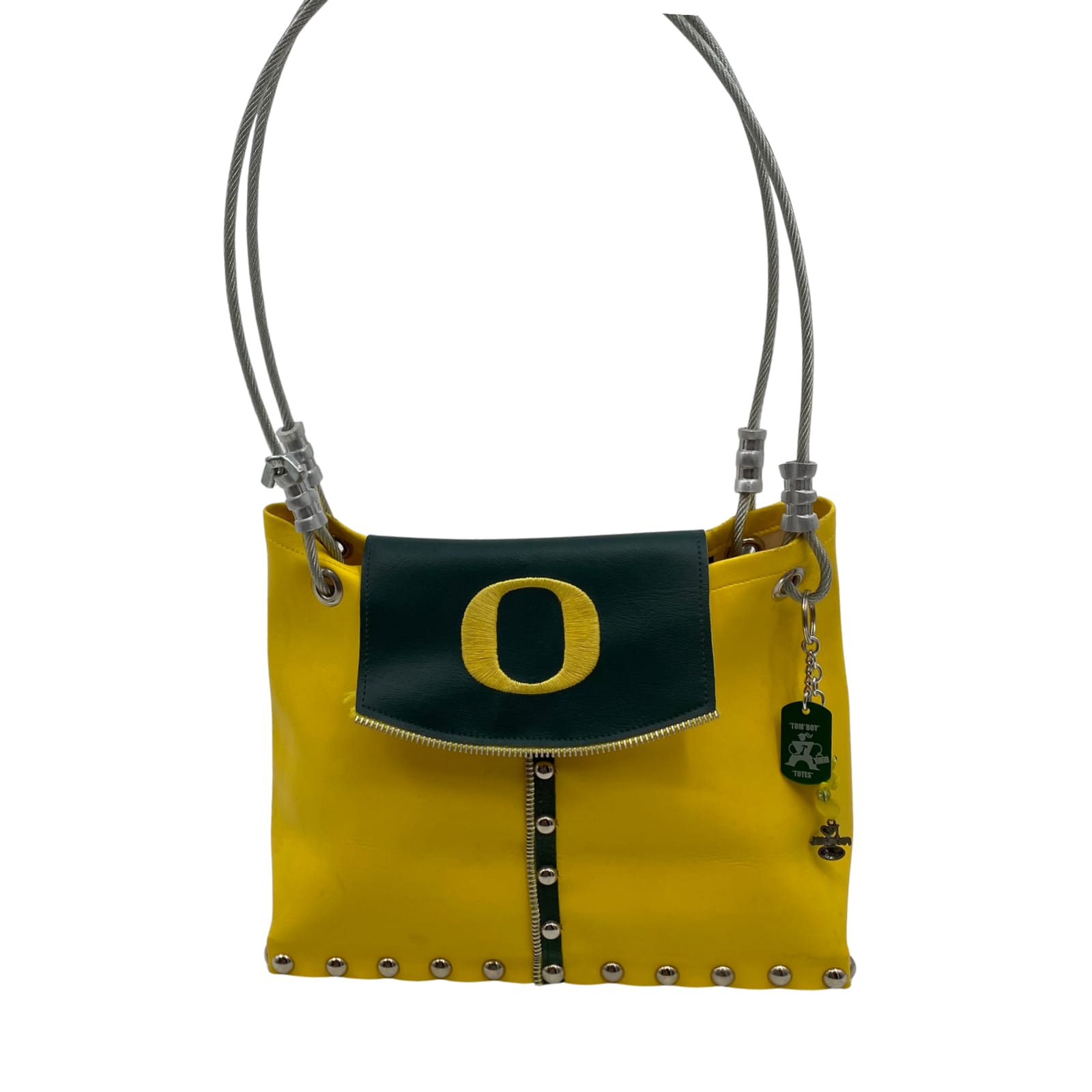 Tomboy Totes Bright Yellow Faux Leather Shoulder Bag