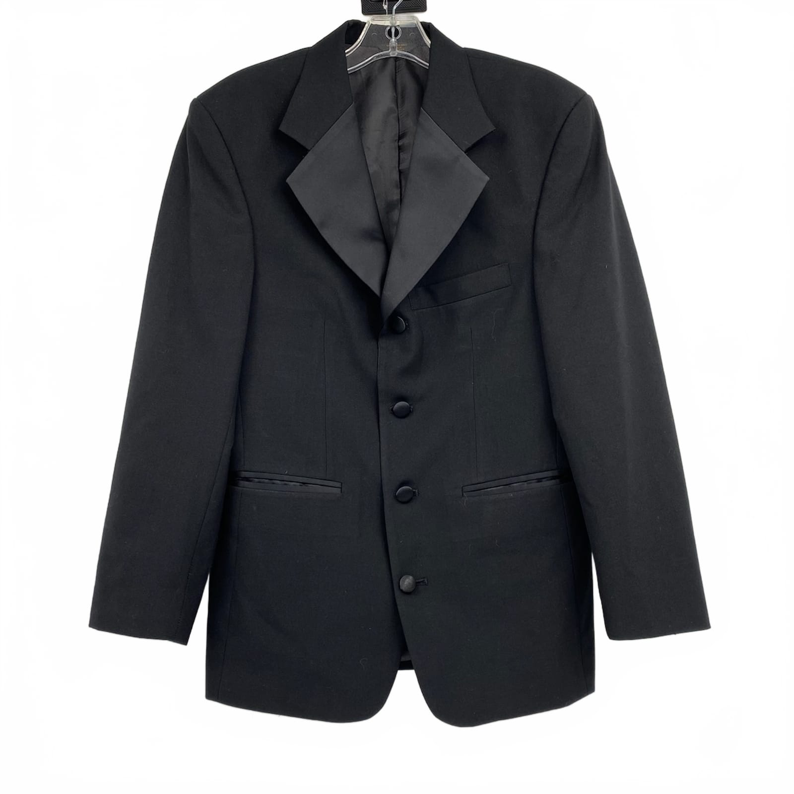 Gingiss Black Wool Blazer 4-Button