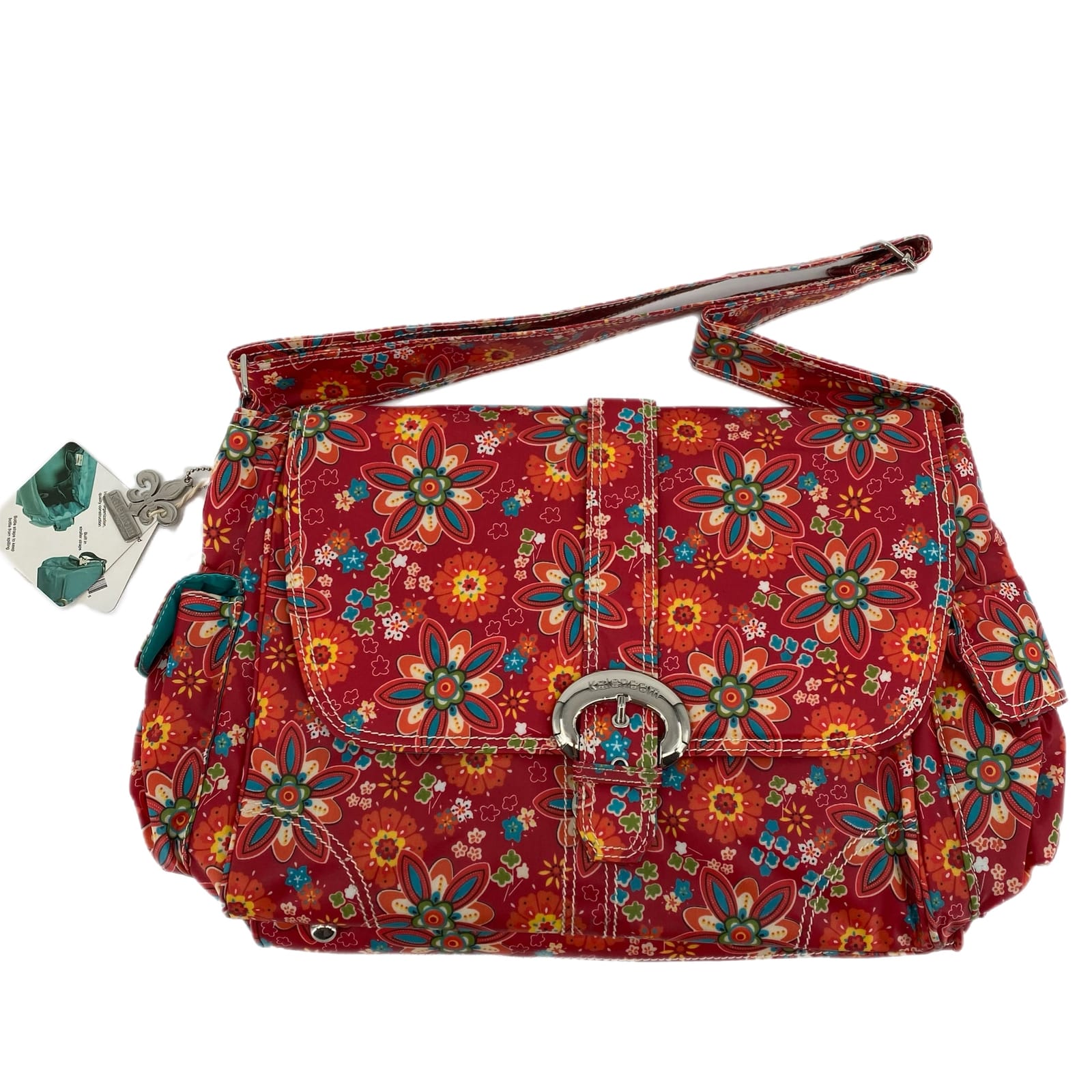 Kalencom New Orleans Red/Blue Magnetic Closure Tote Bag