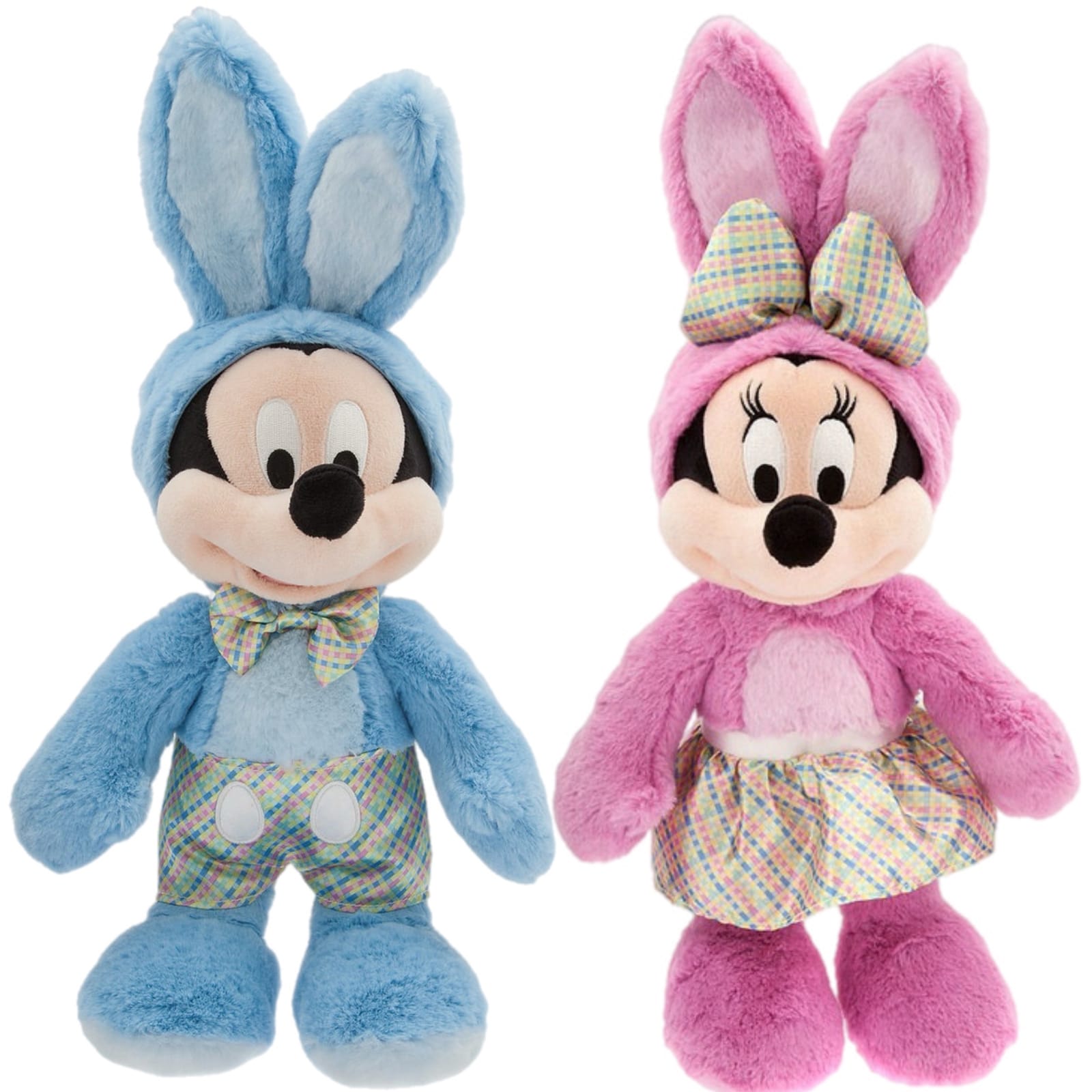 Disney 2018 Mickey Mouse + Minnie Mouse Easter Bunny Costume Plush Set 19β