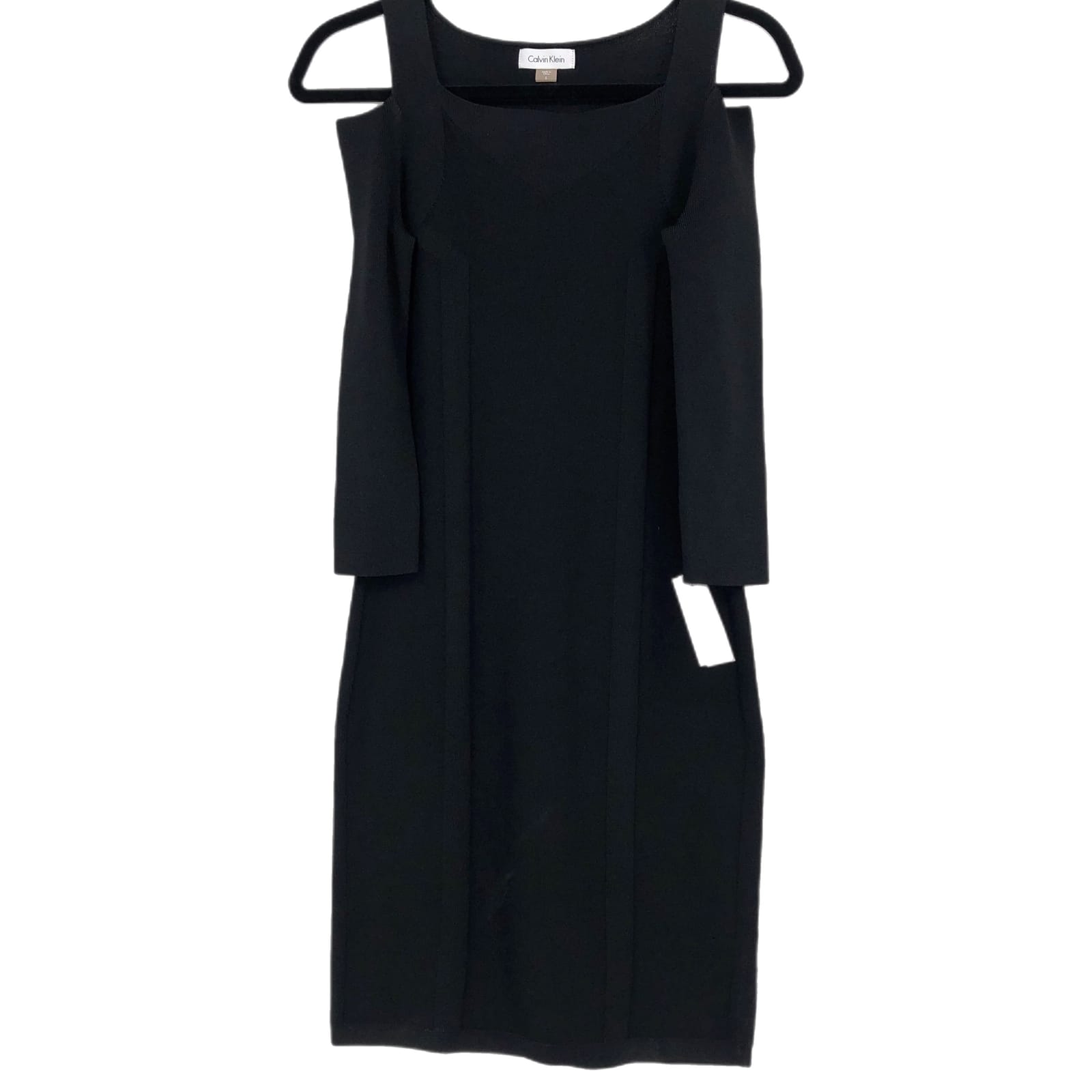 Calvin Klein Black Straight & Pencil Midi Dress
