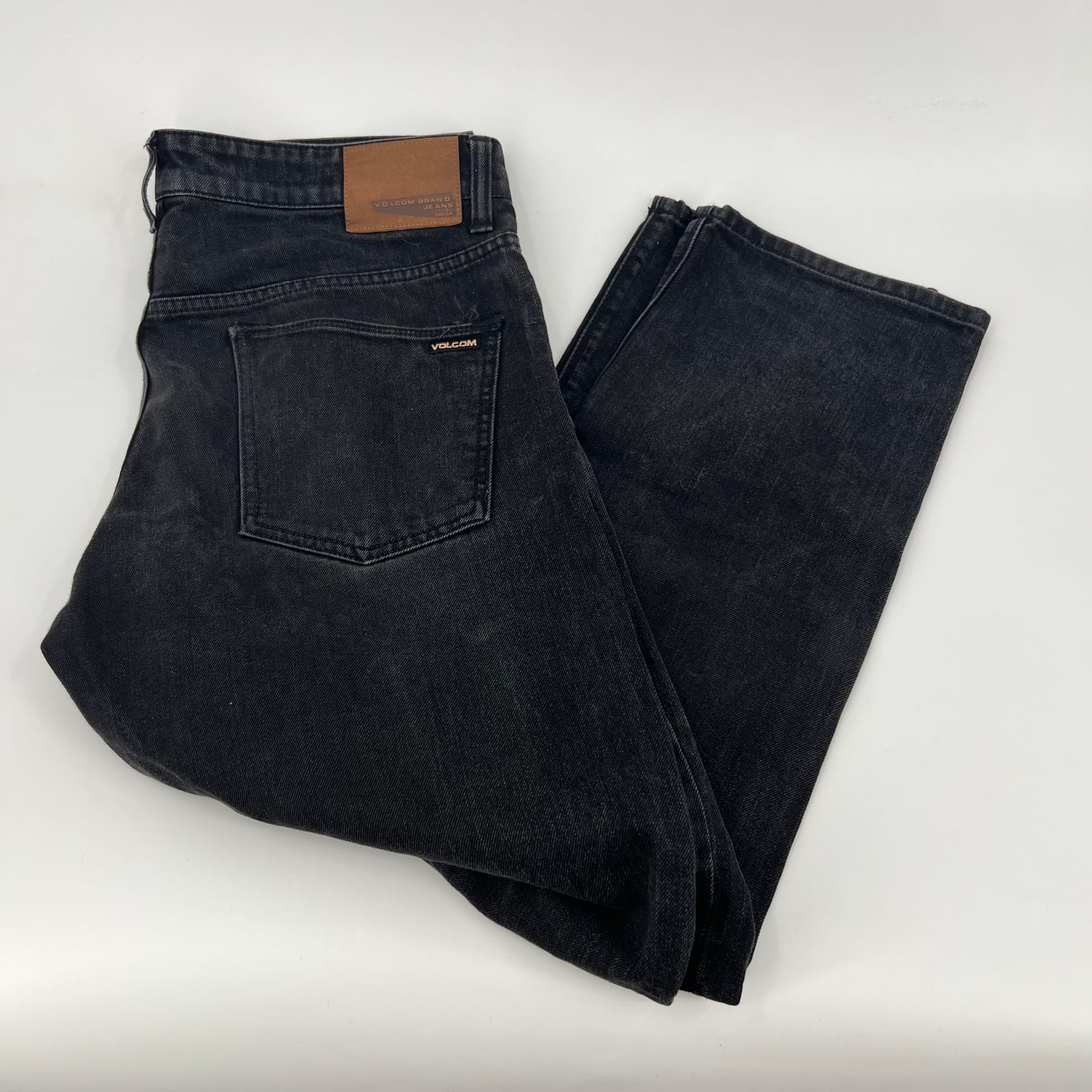 Volcom Black Cotton Straight Jeans