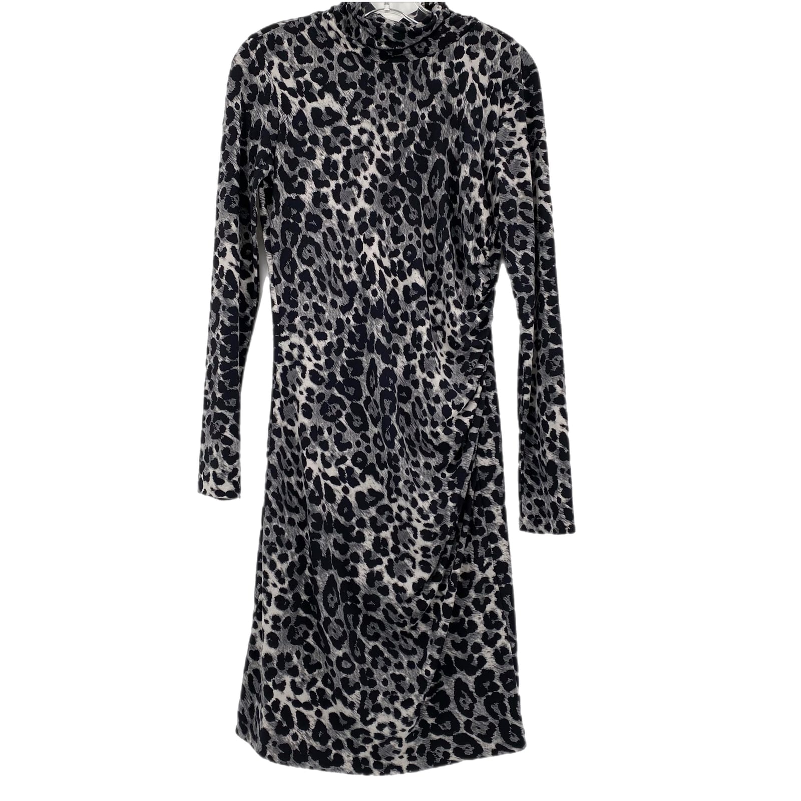 Vince Camuto Black & Gray Animal Print Maxi Dress