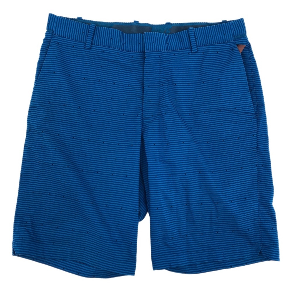 Nike Blue Breathable Belted Flat Front Shorts