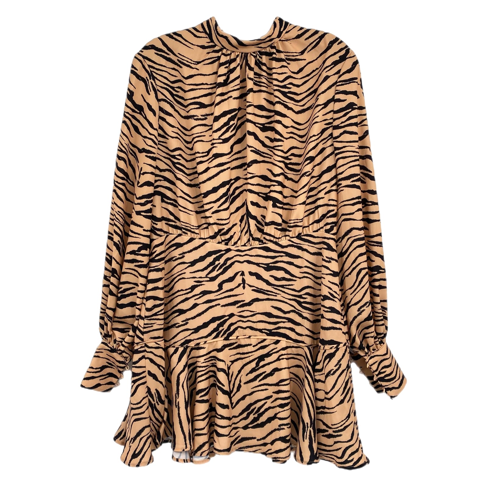 Finders Keepers Tan Black Tiger Print Mini Dress
