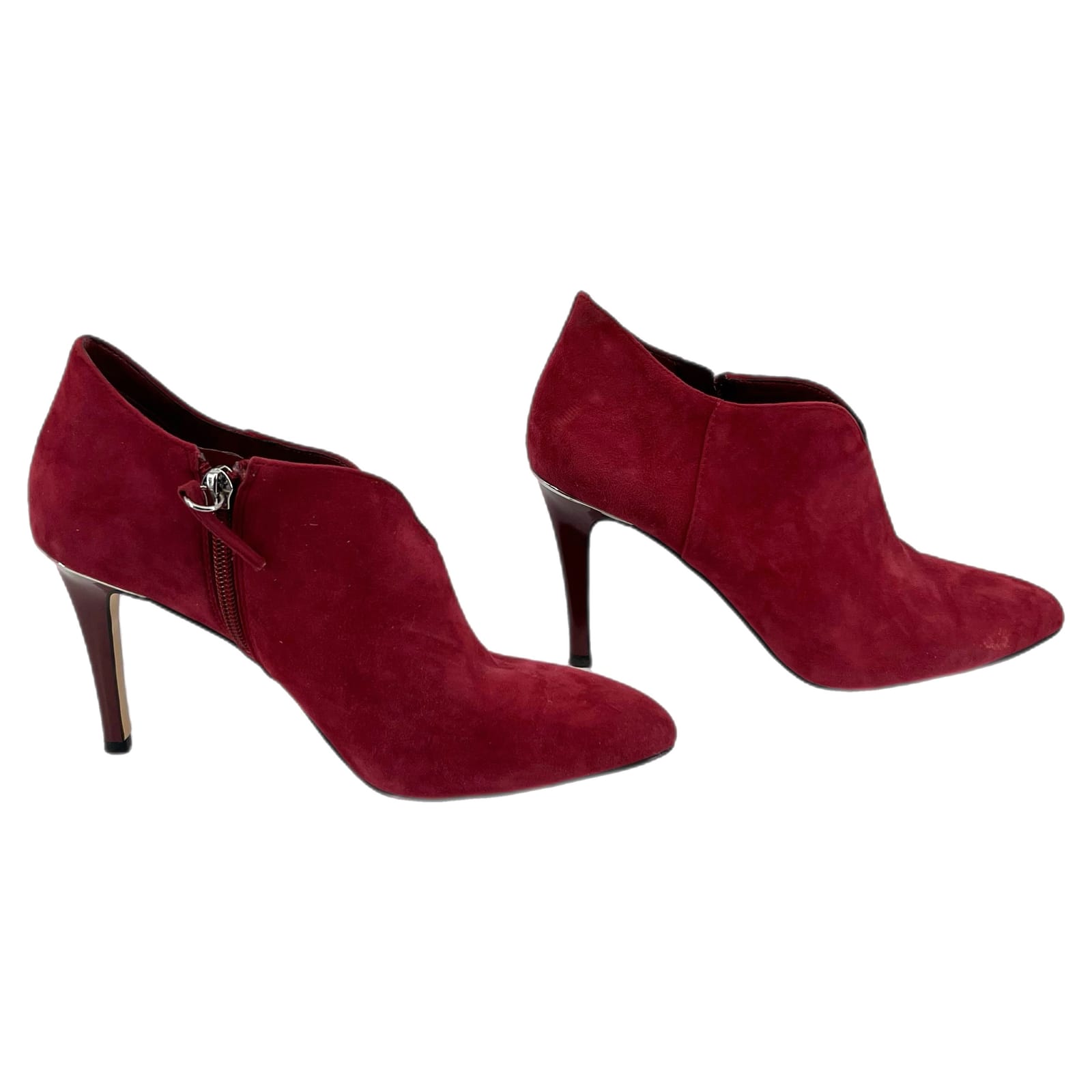 White House Black Market Red Stiletto Heel Ankle Boots