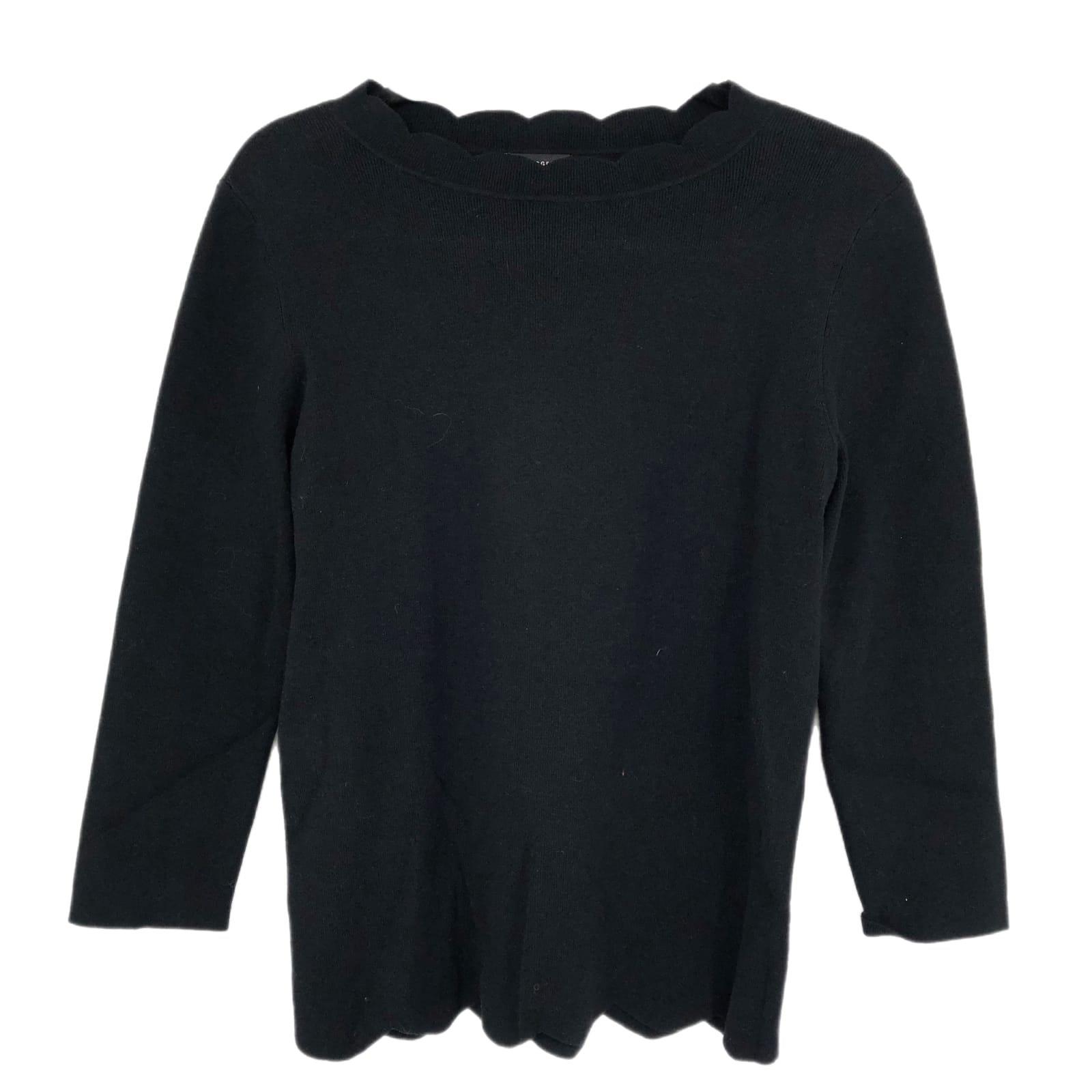 Halogen Black Classic Round Neck Sweater