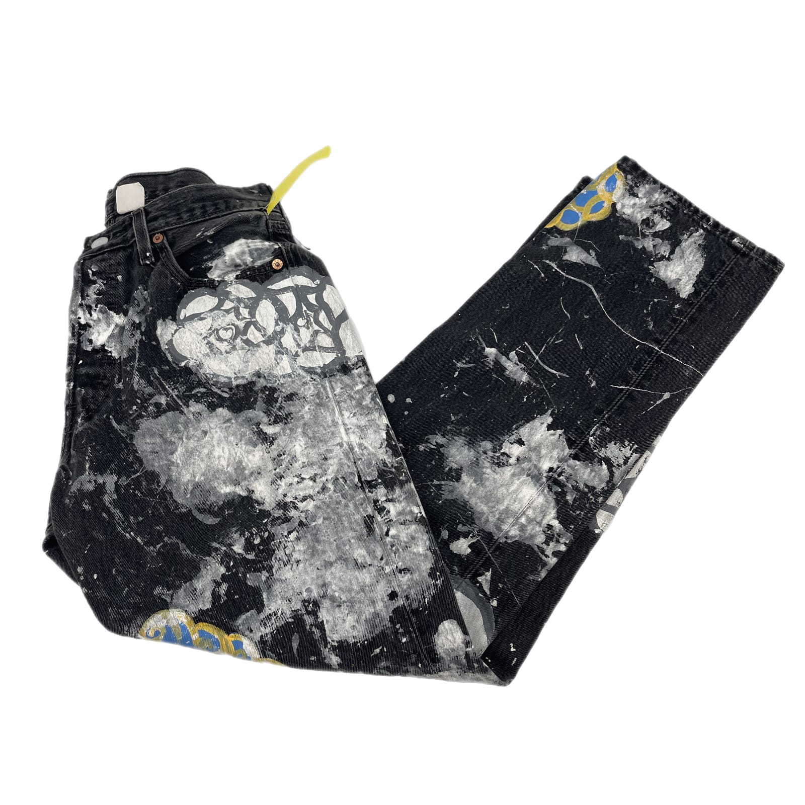 Levi's Black & White Painted Art Jeans