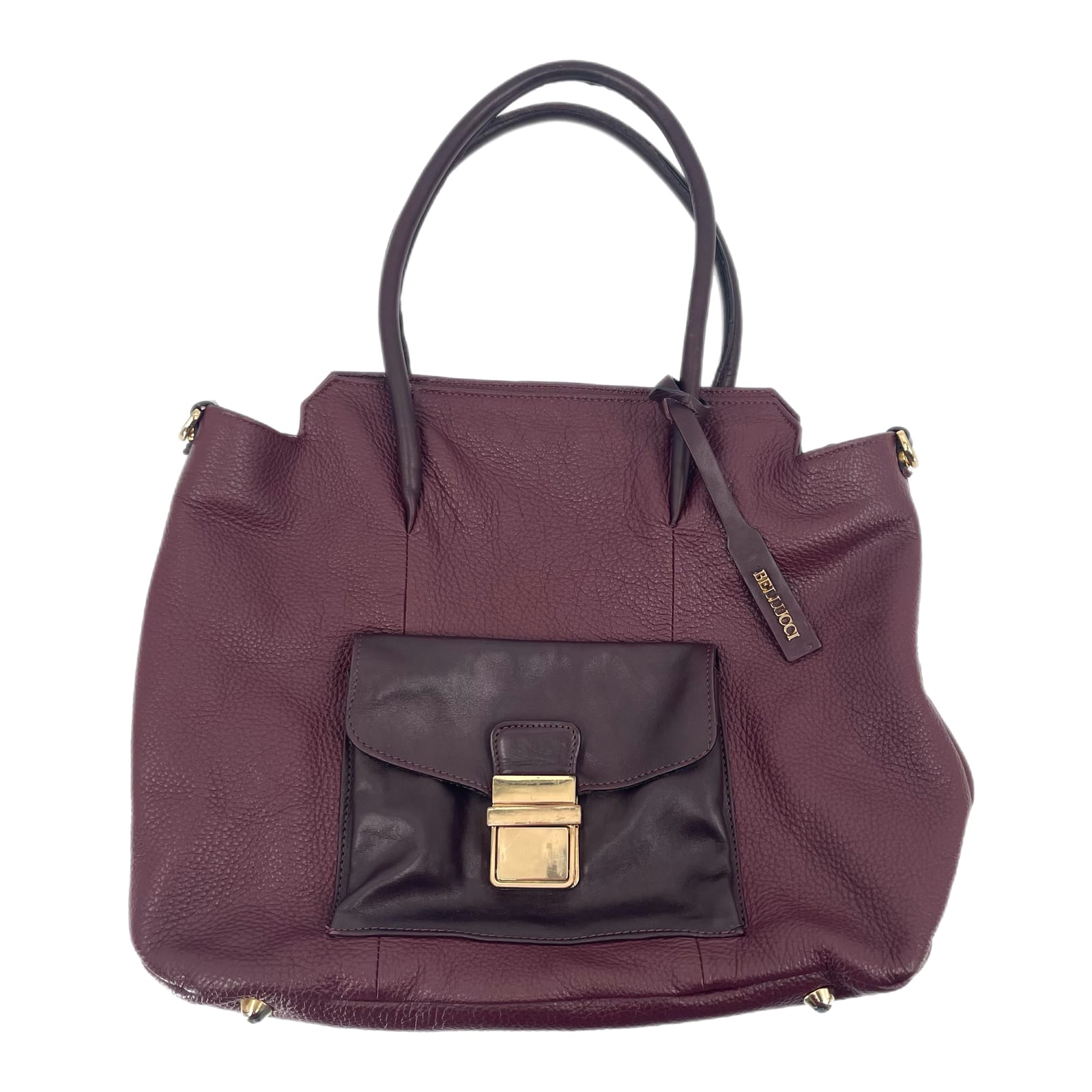 Bellucci Purple Leather Hobo Bag