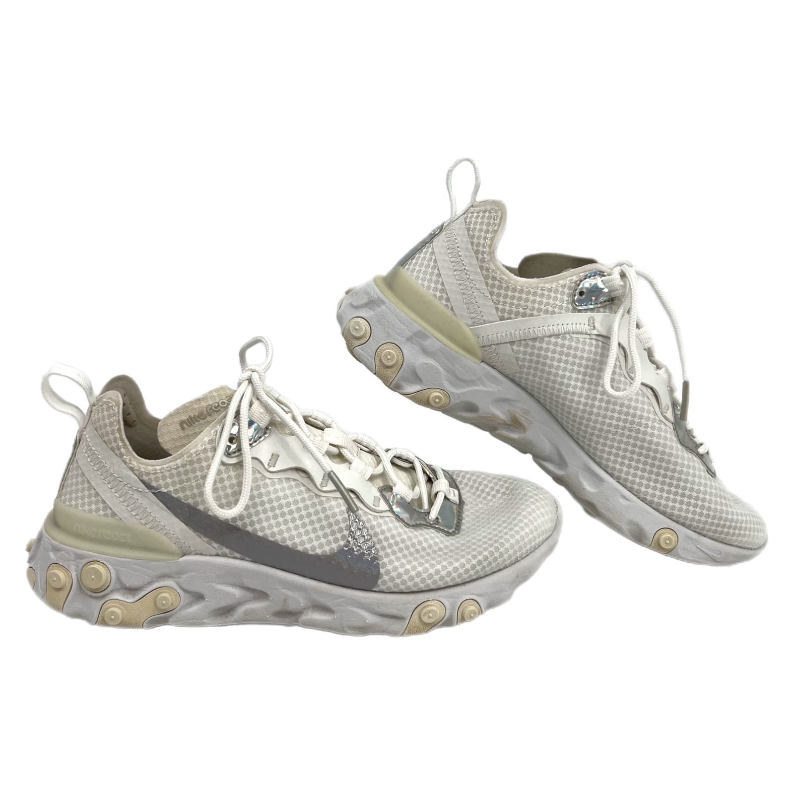 Nike White Element 55 Lace Up Sneakers