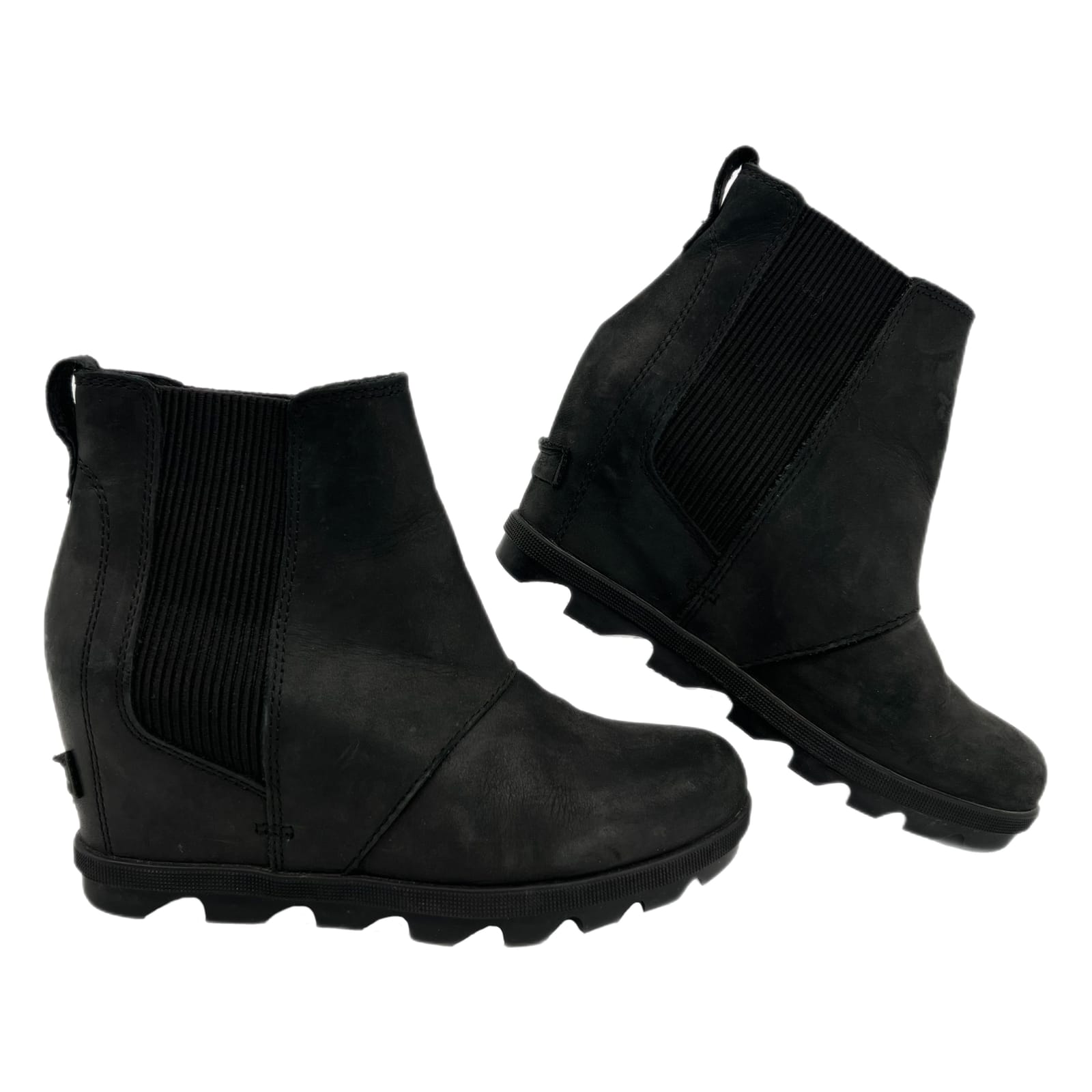 Sorel Black Wedge Ankle Boots