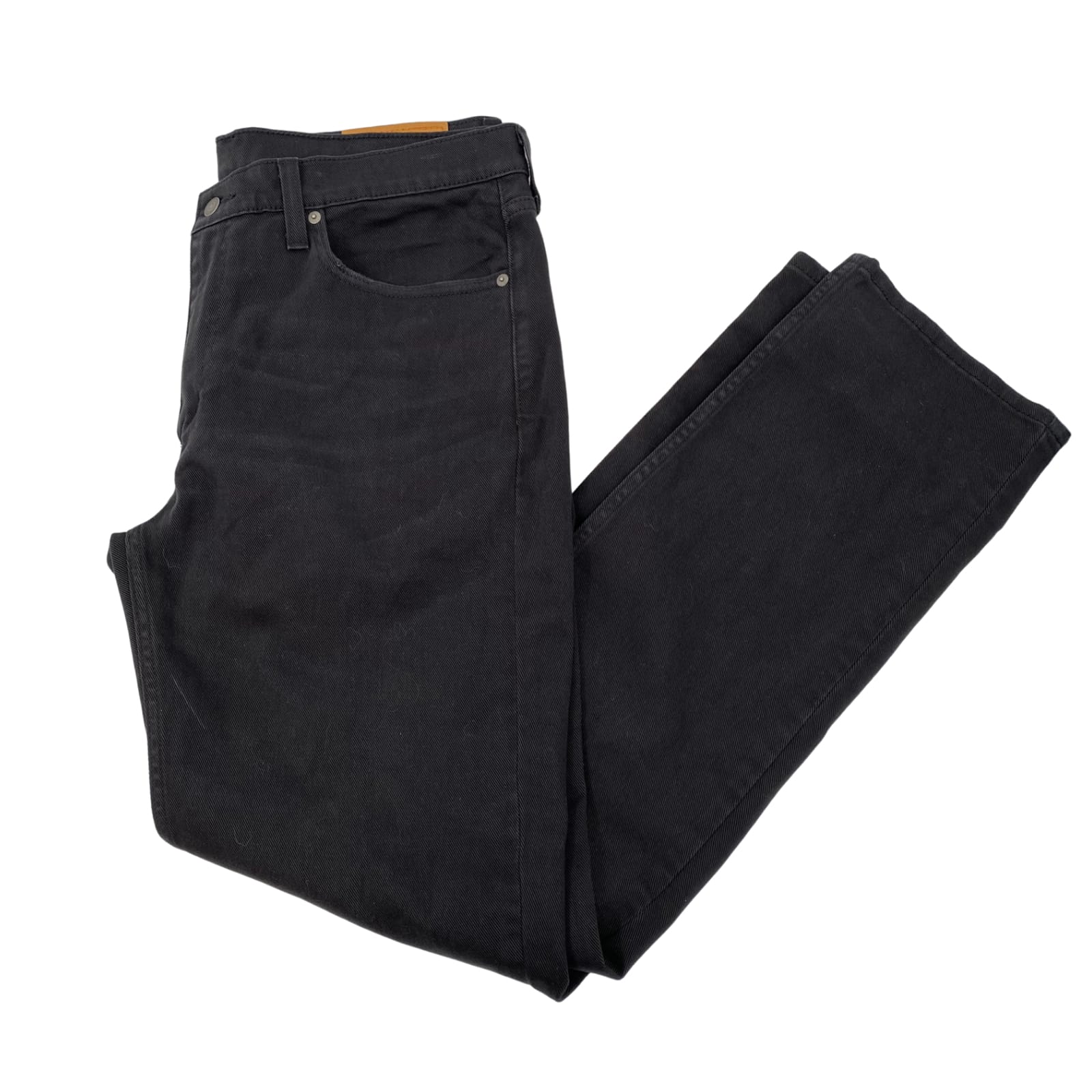 Levi's Black Cotton Blend 514 Straight Jeans