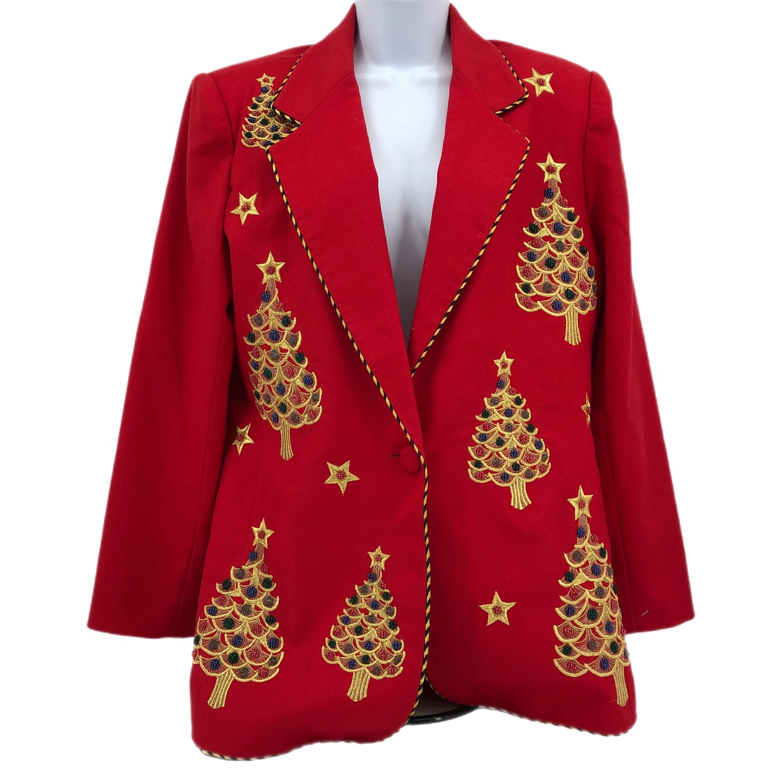 Icing Red & Gold 100% Wool Blazer