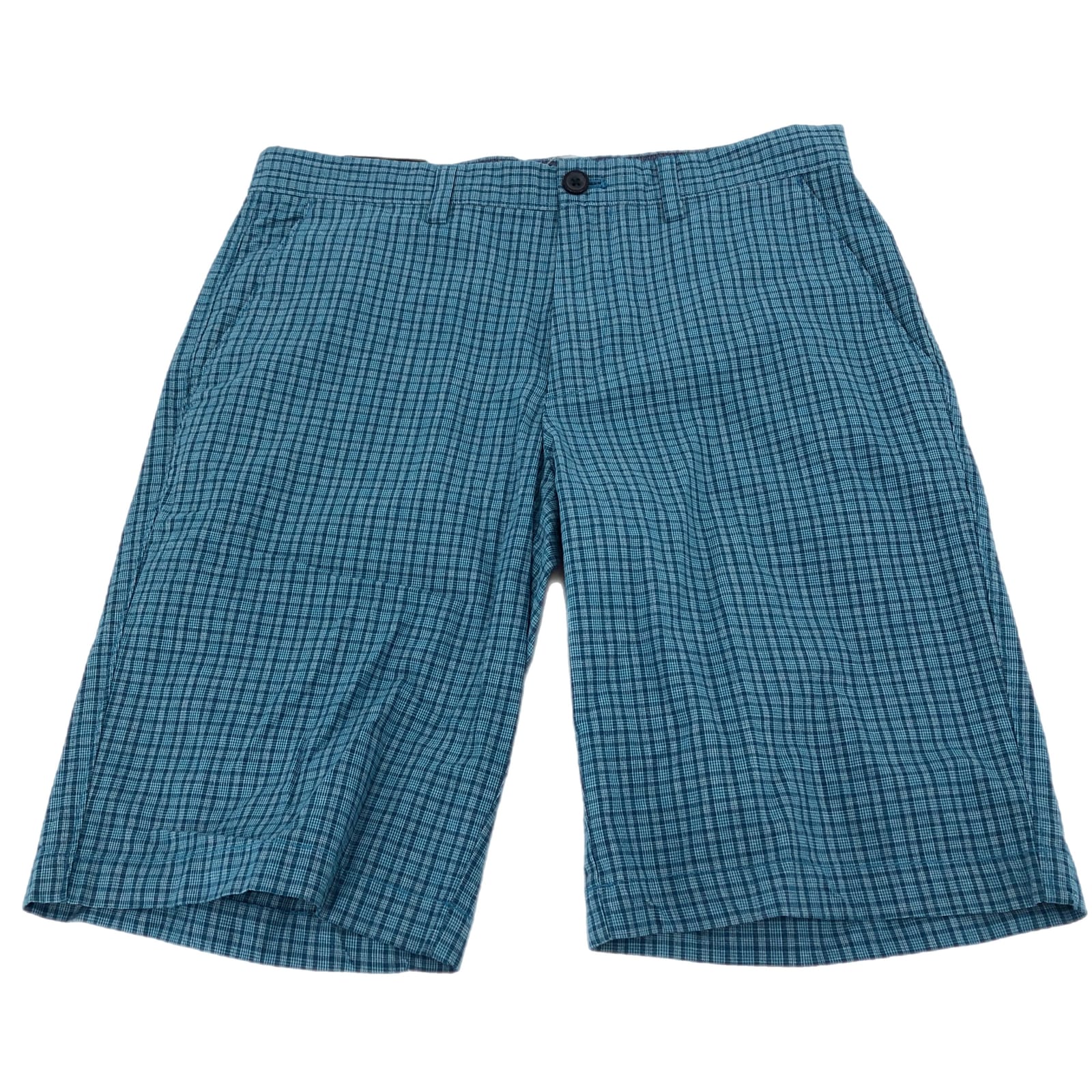 Banana Republic Blue & White Plaid Shorts