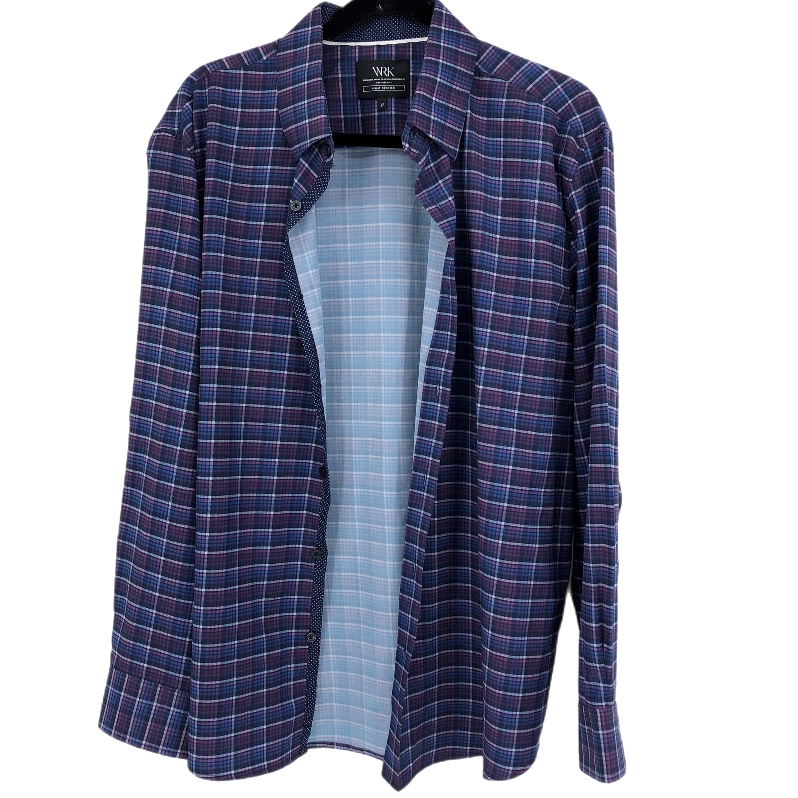 Plaid WRK Button-Up Long Sleeve Shirt Size 17
