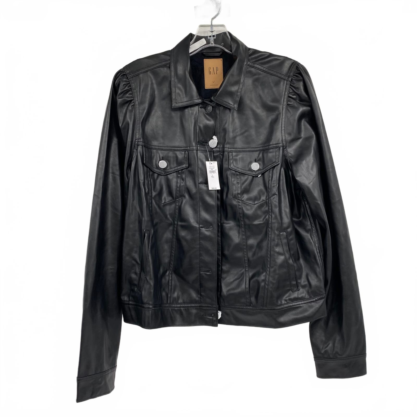GAP Black Faux Leather Jacket