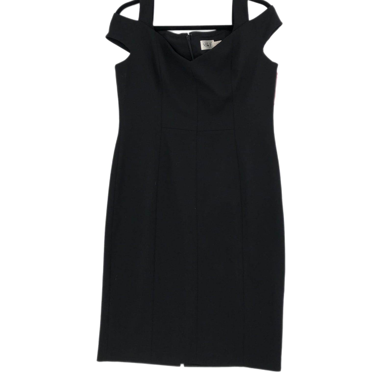Eliza J Black Scoop Neck Midi Dress