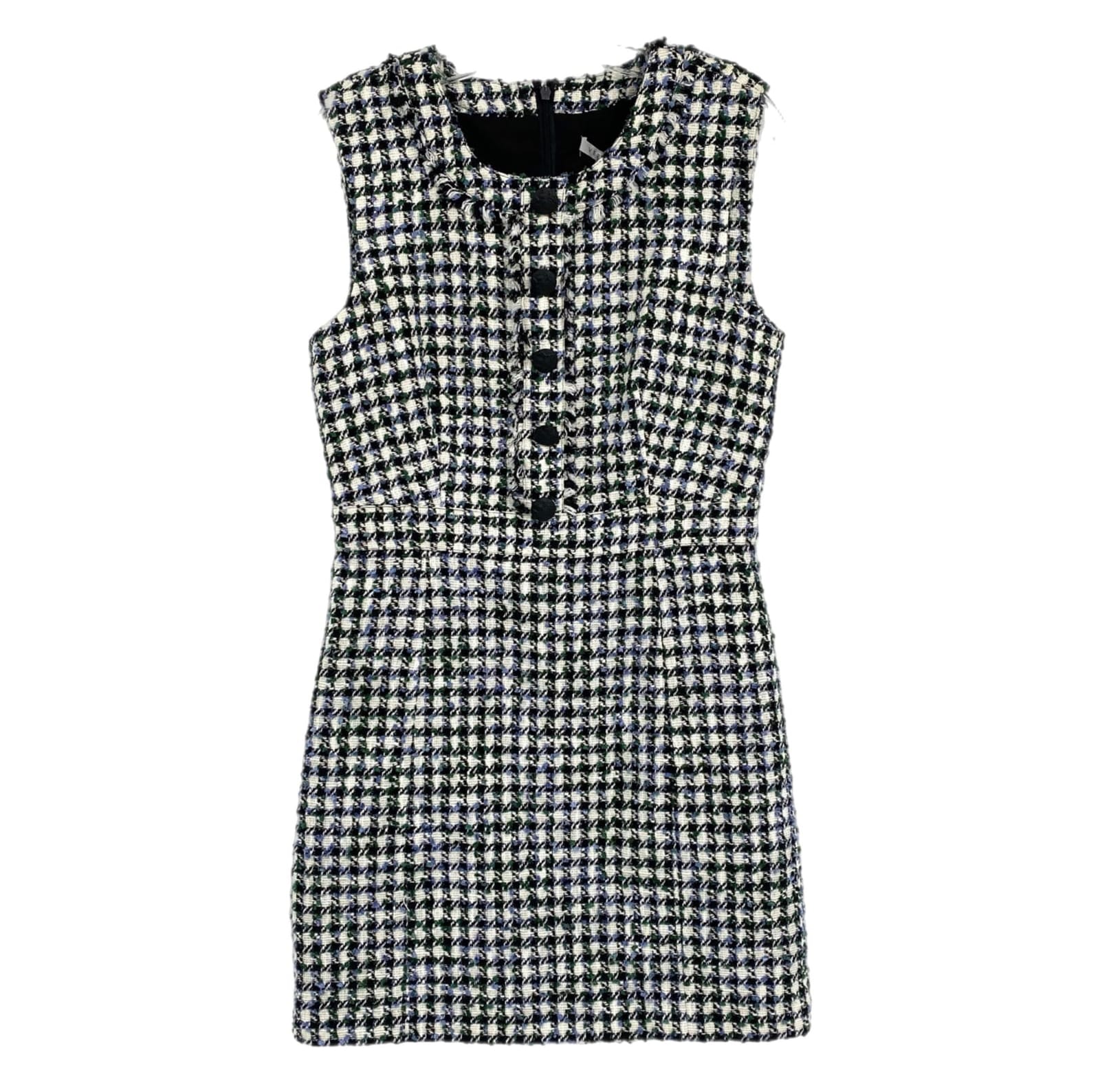 Veronica Beard Black White Julie Tweed Mini Dress