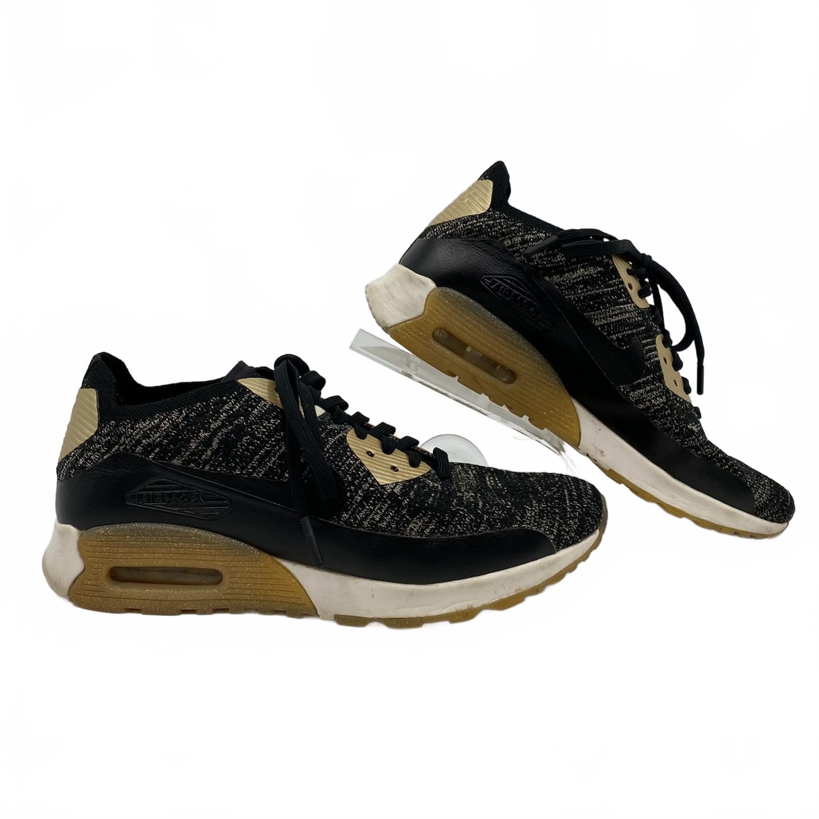 Nike Black Gold Air Max 90 Ultra Flyknit Sneakers