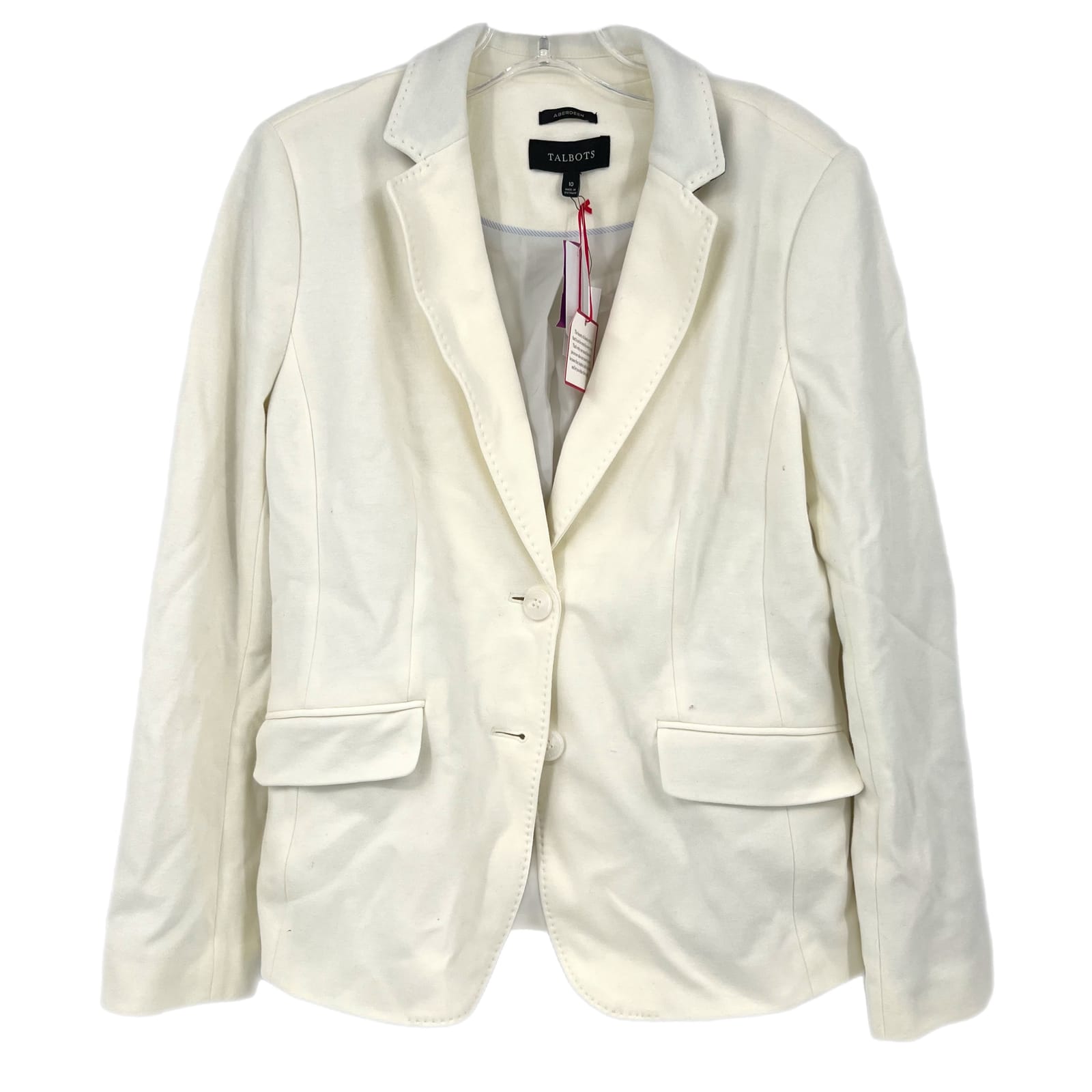 Talbots Cream Cotton Blazer