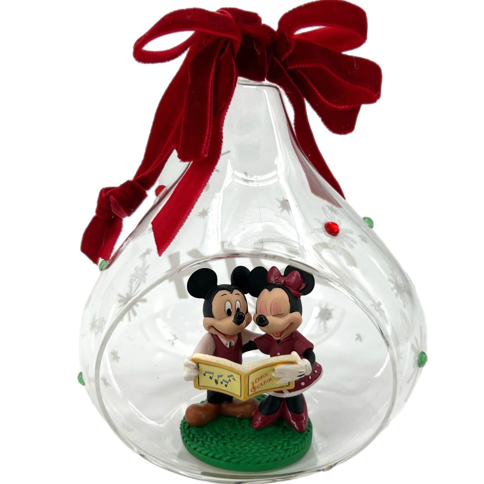 Disney 2014 Mickey + Minnie Mouse Christmas Caroling Ornament