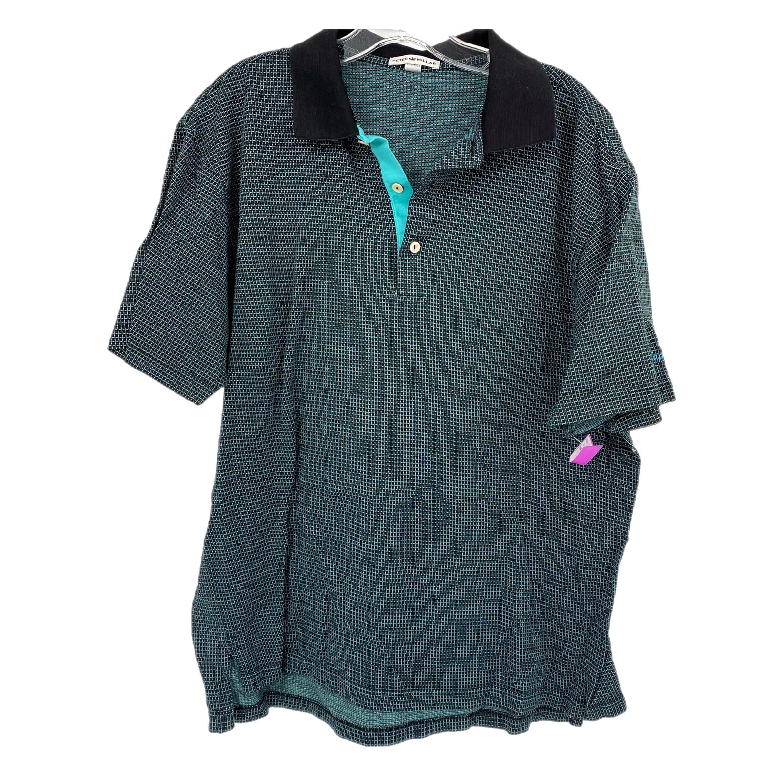 Peter Millar Black Classic Printed Polo