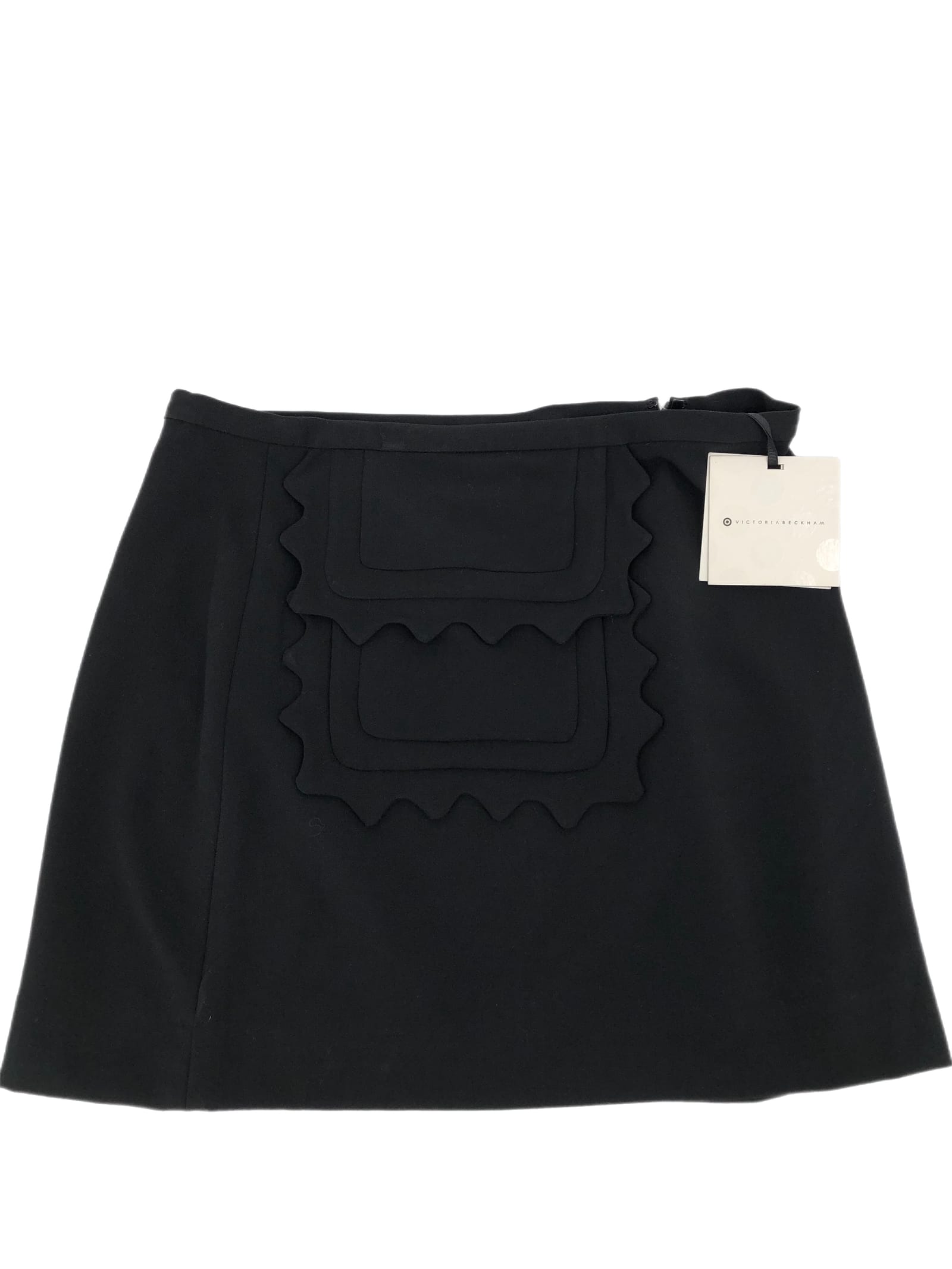 Victoria Beckham Black Pleated Mini Skirt