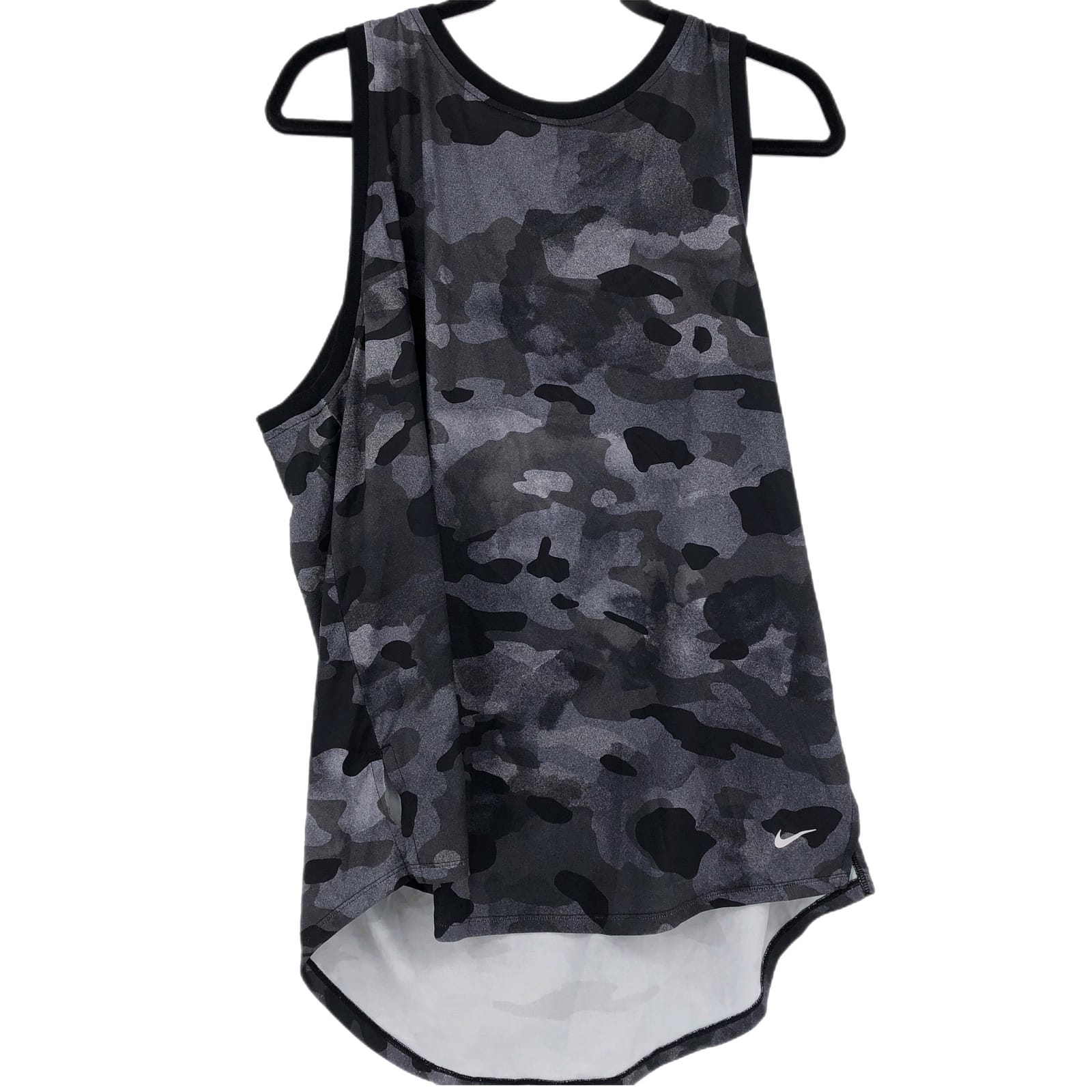 Nike Black and Gray Camouflage Tank Top
