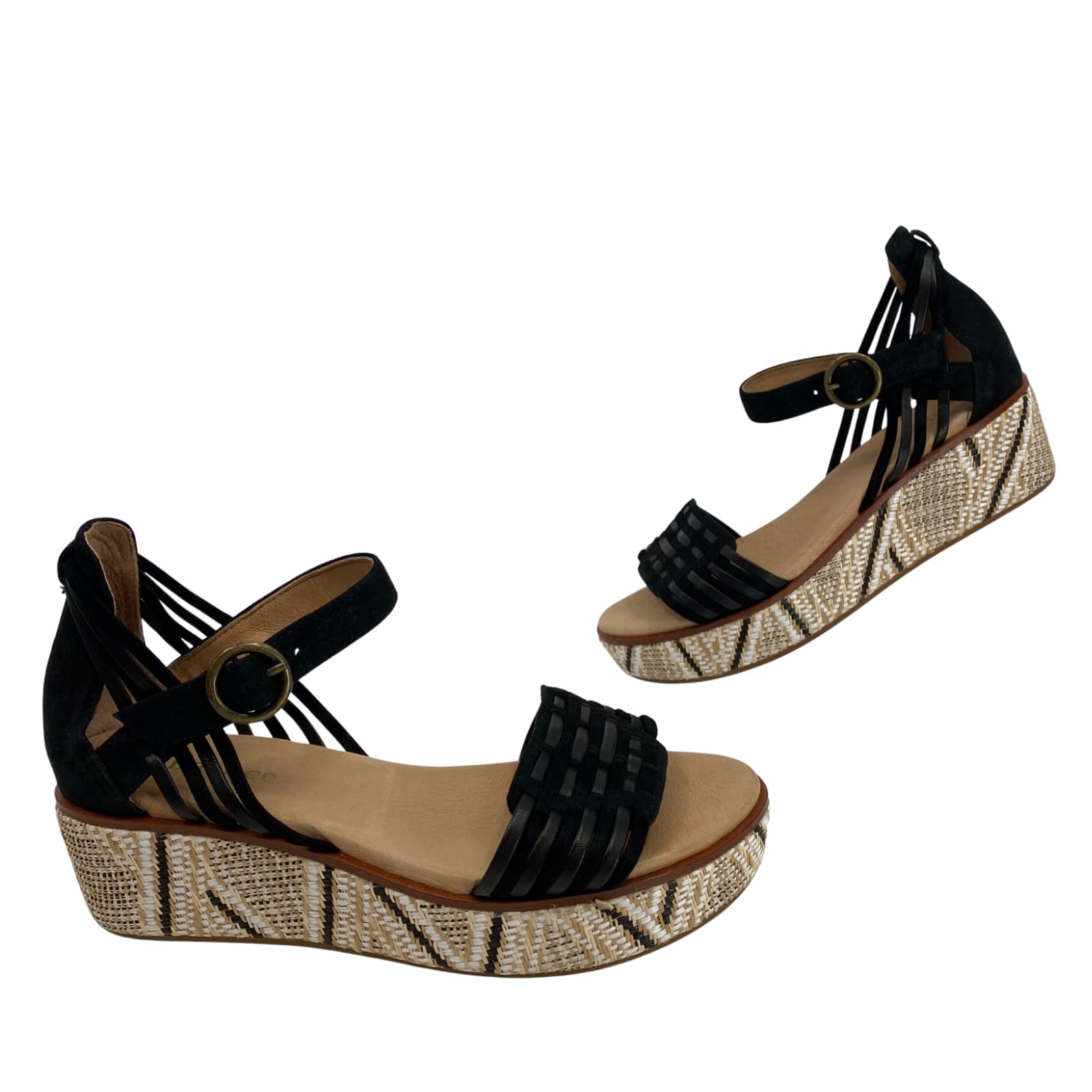 Sundance Black Suede Platform Sandals