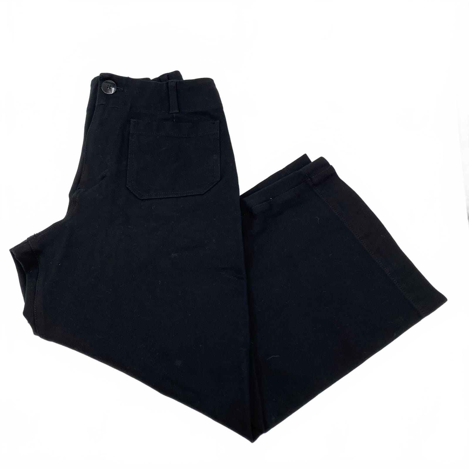 Maeve The Colette Black Wide Leg Cropped Pants