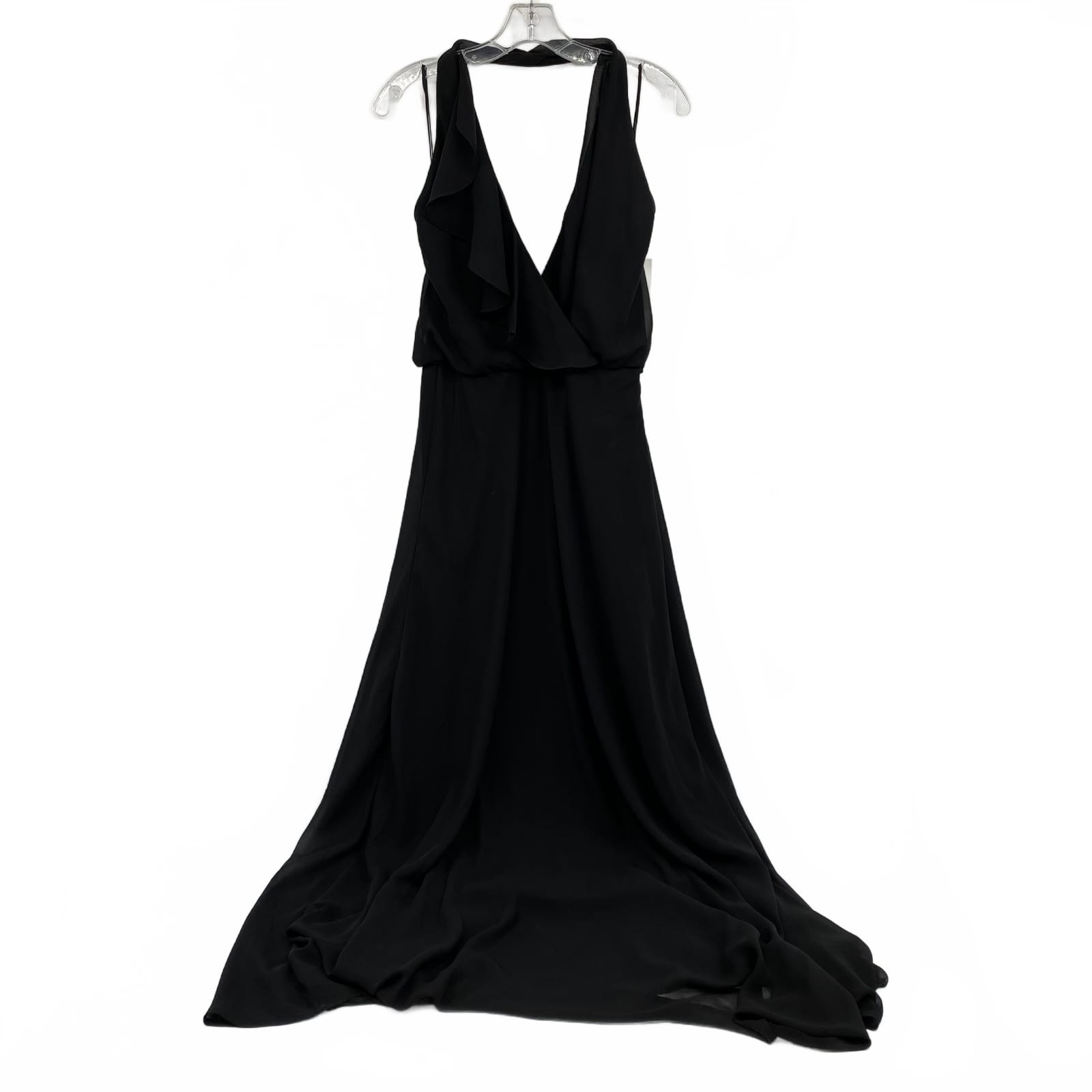 Nouvelle AMSALE Black Chiffon Maxi Dress