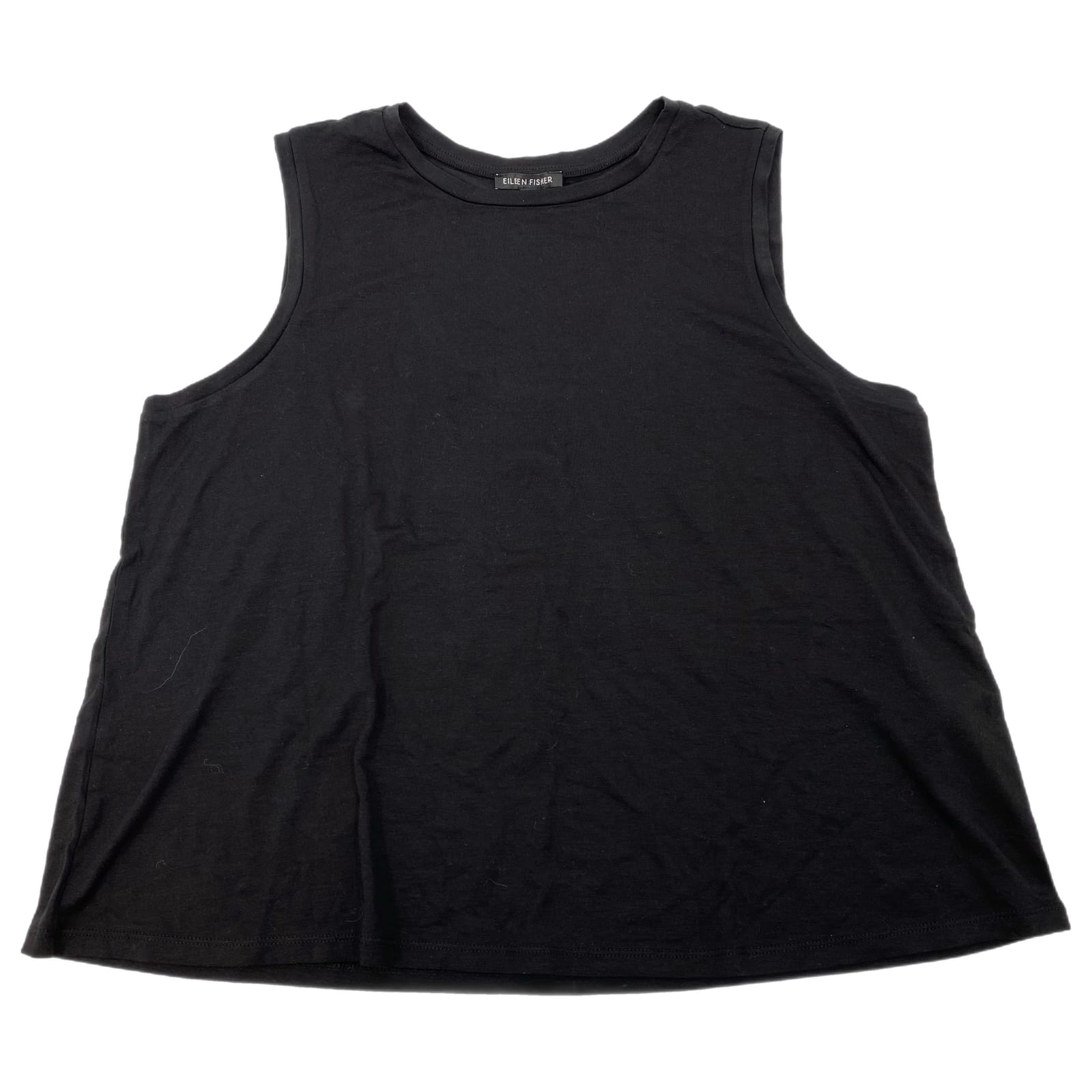 Eileen Fisher Black Lyocell Sleeveless Tank Top