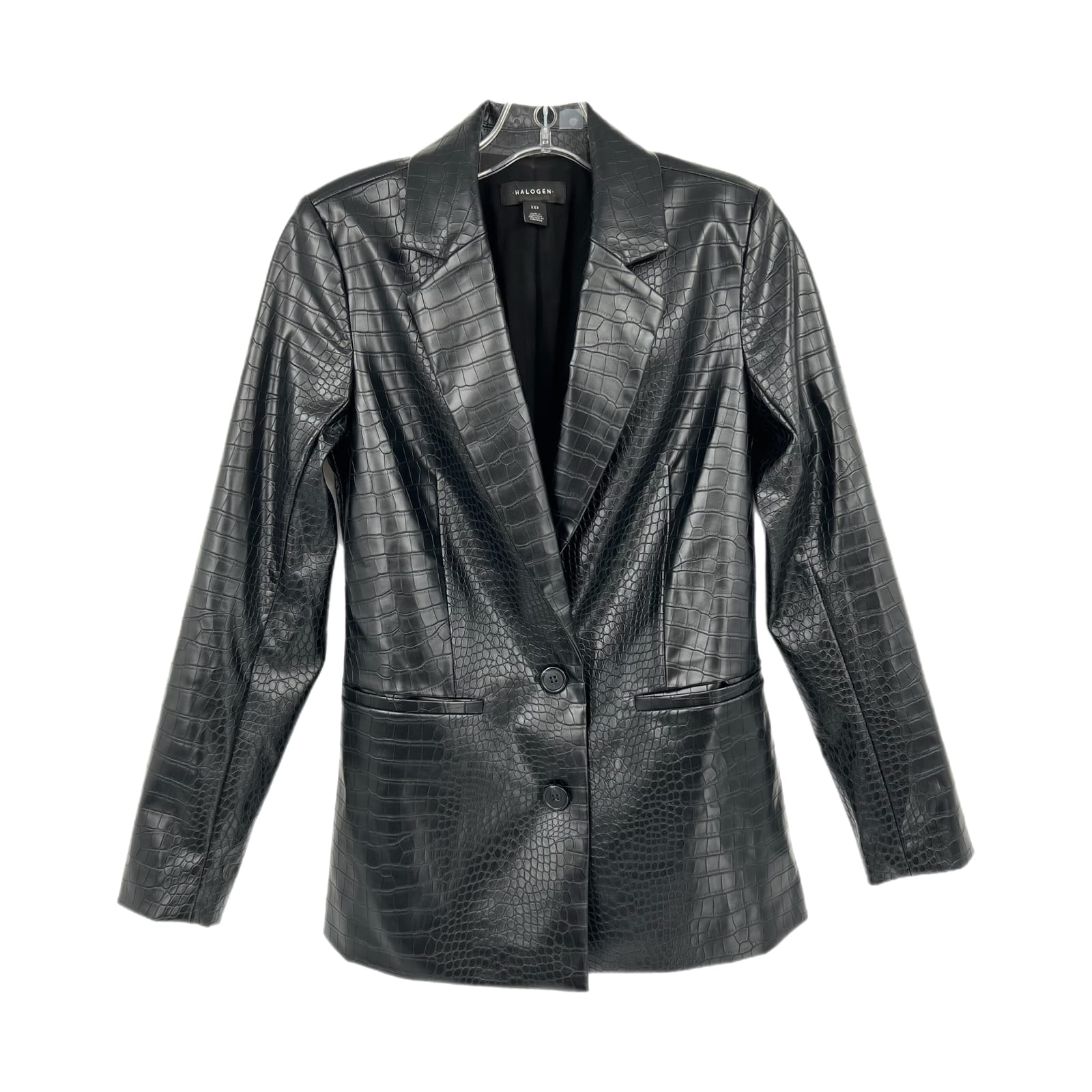 Halogen Black Faux Croc Jacket