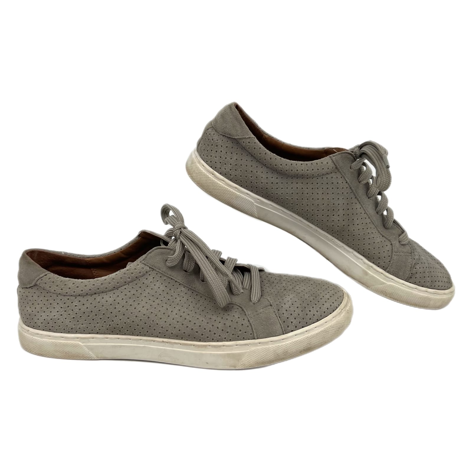 Caslon Gray Suede Lace-Up Sneakers