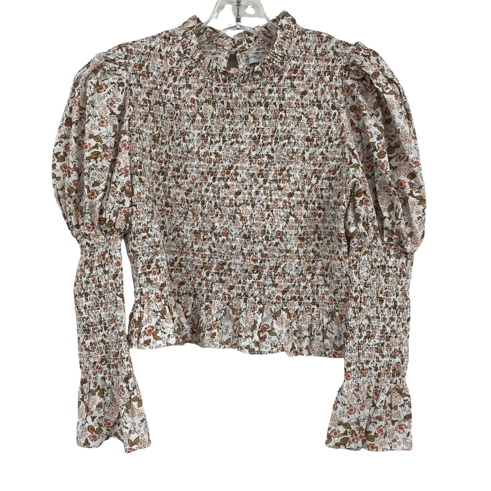 Petal & Pup White Floral Crop Top Blouse