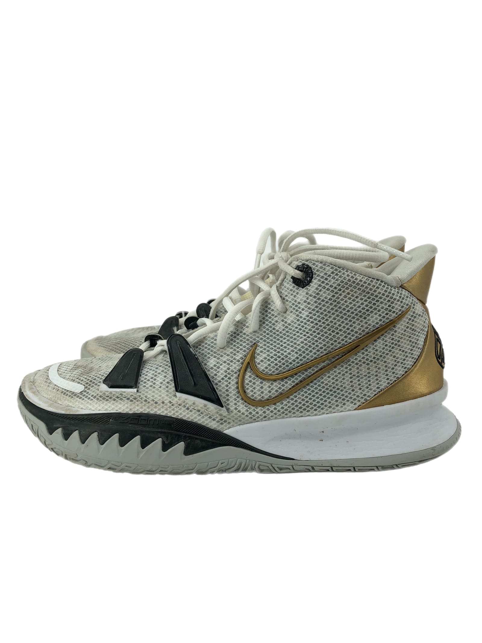 Nike White & Gold Basketball Shoes