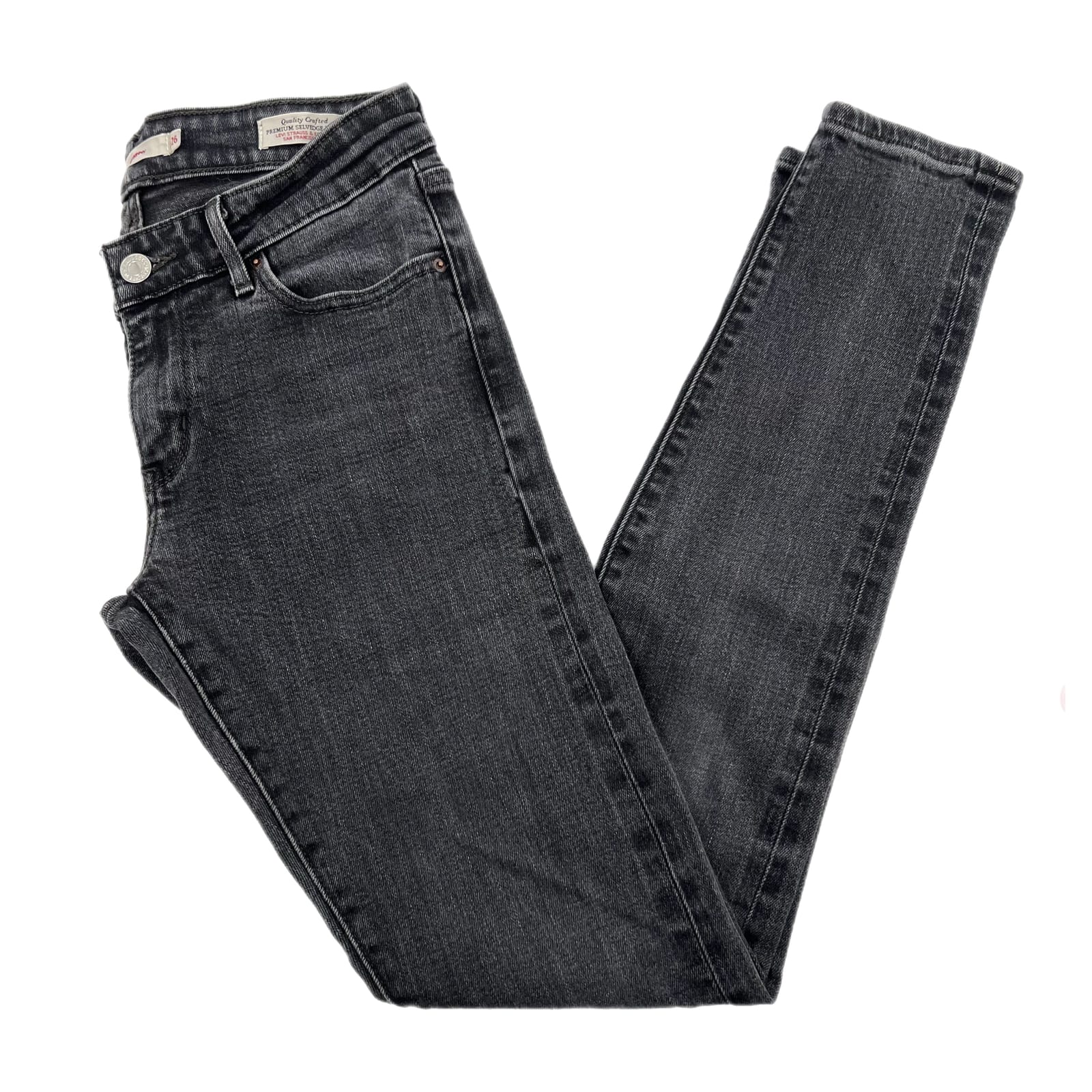 Levi's Black 711 Low Rise Skinny Jeans
