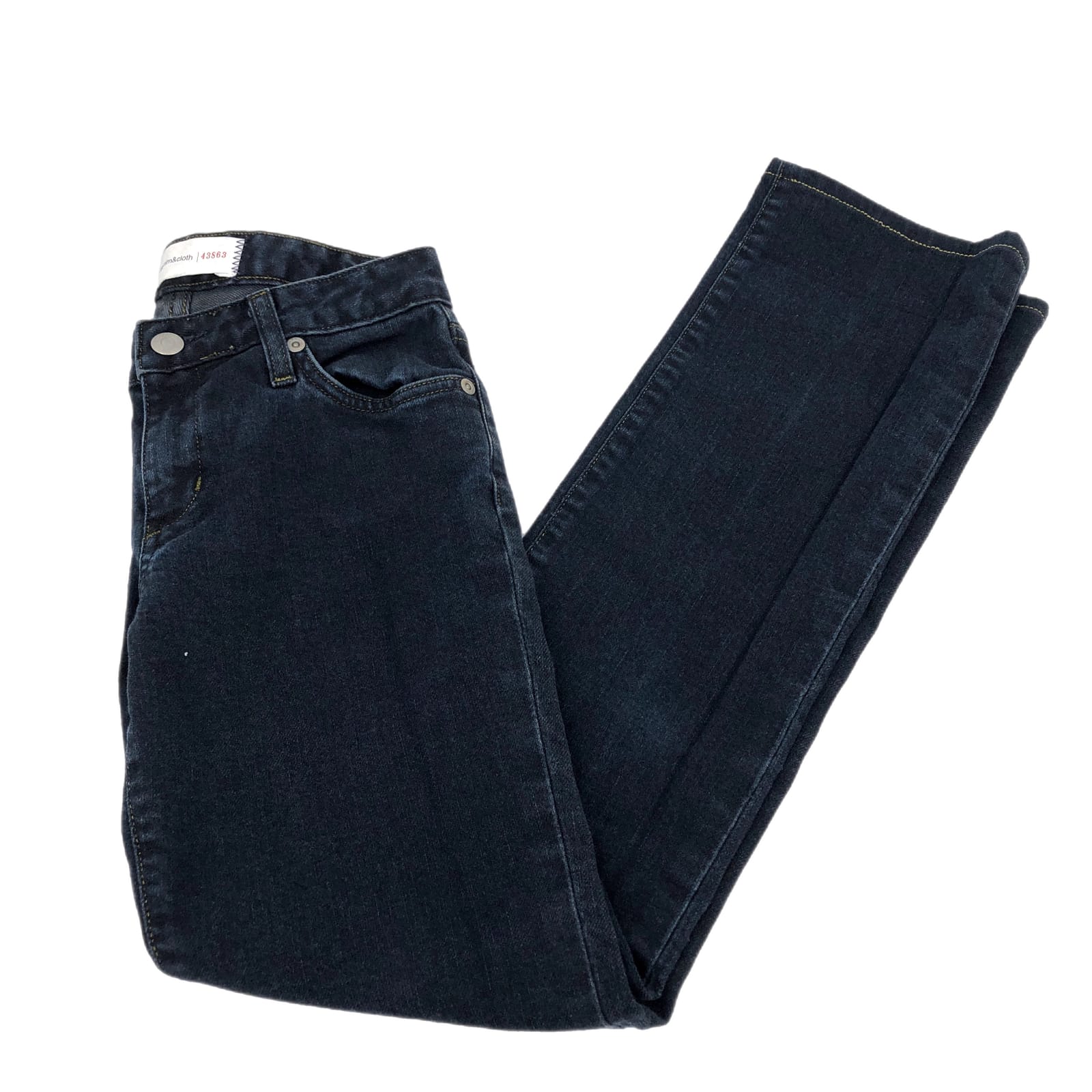 Blue Classic Straight Leg Jeans
