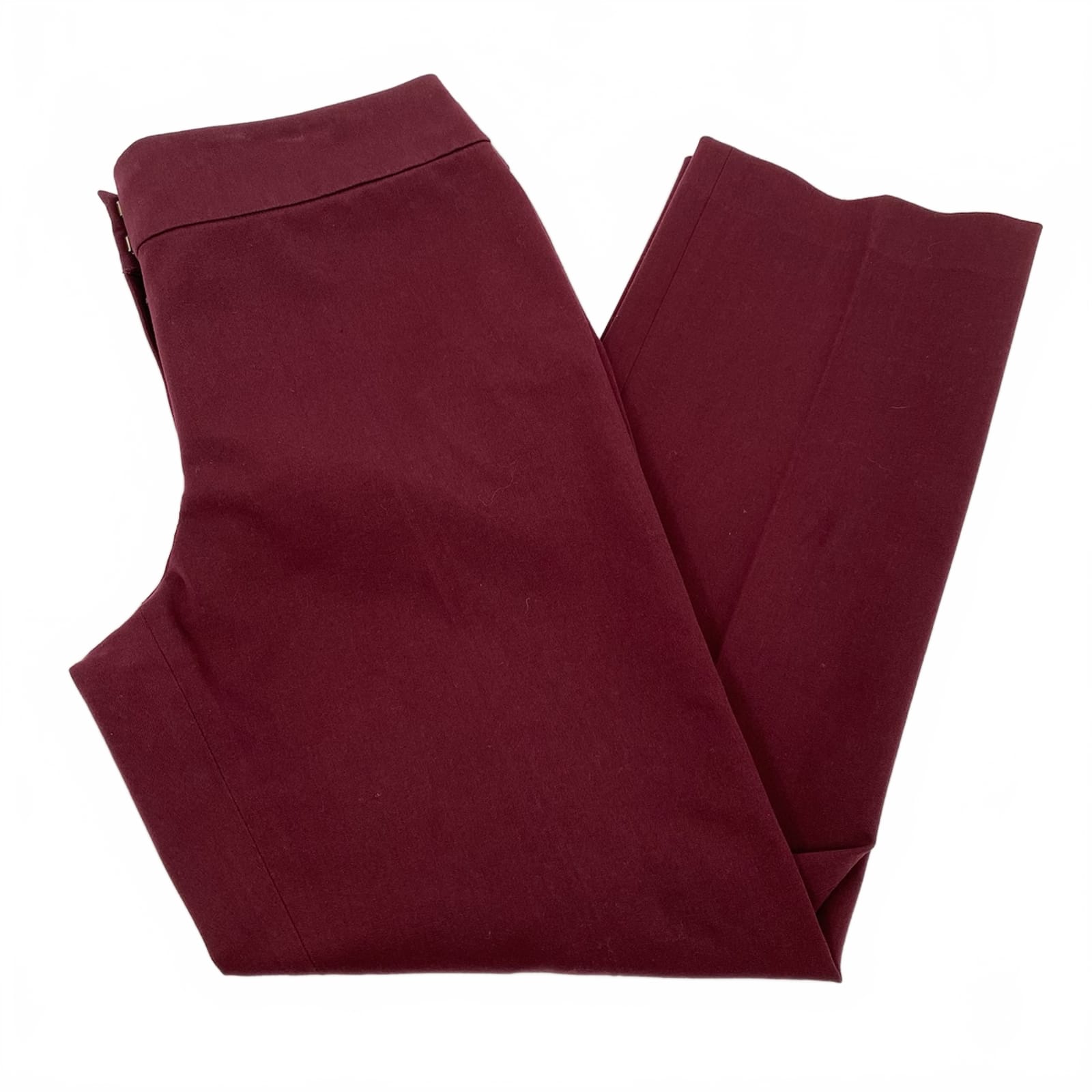 LOFT Burgundy Julie Straight Leg Dress Pants