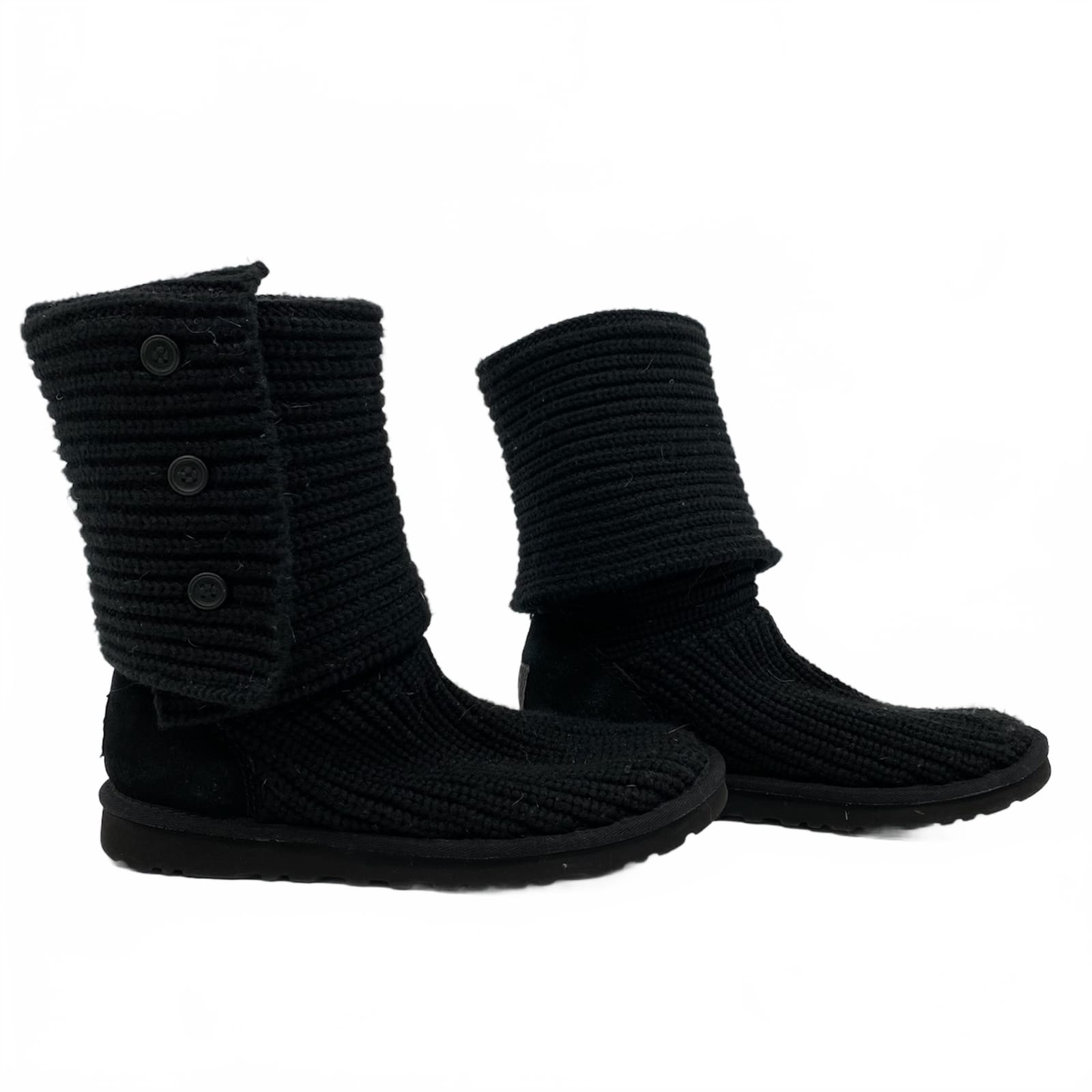 UGG Black Knit Cardy Tall Booties