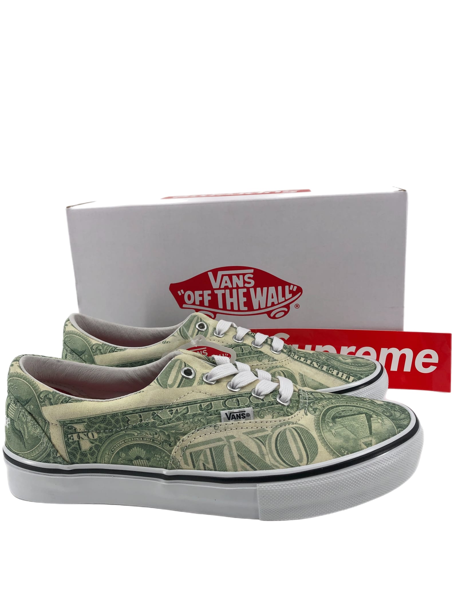 Vans Supreme Green Money Sneakers| Limited Edition, US Size 10
