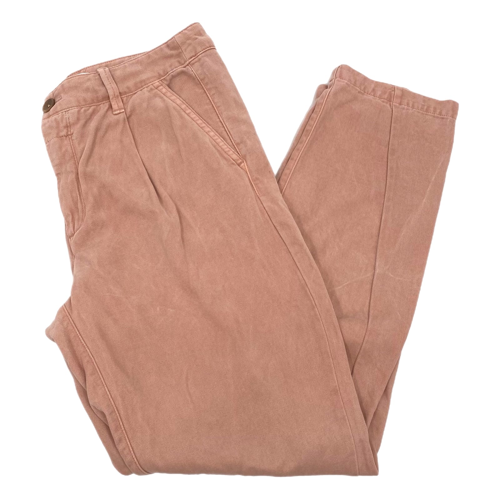 Anthropologie Pink Mid-Rise Lyocell Trousers