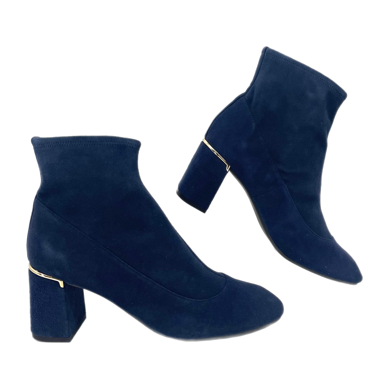 Cole Haan Blue Suede Stretch Booties